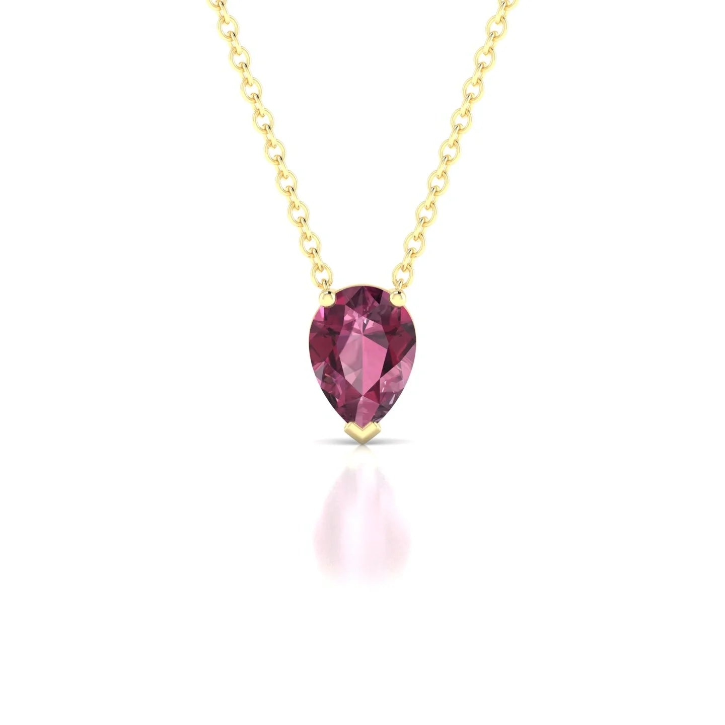 Radiance | 18k Yellow Gold 7 x 5 mm Pear Rhodolite Pendant