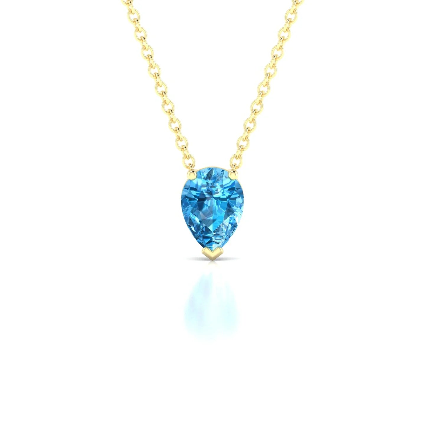 Radiance | 18k Yellow Gold 7 x 5 mm Pear Topaz Pendant