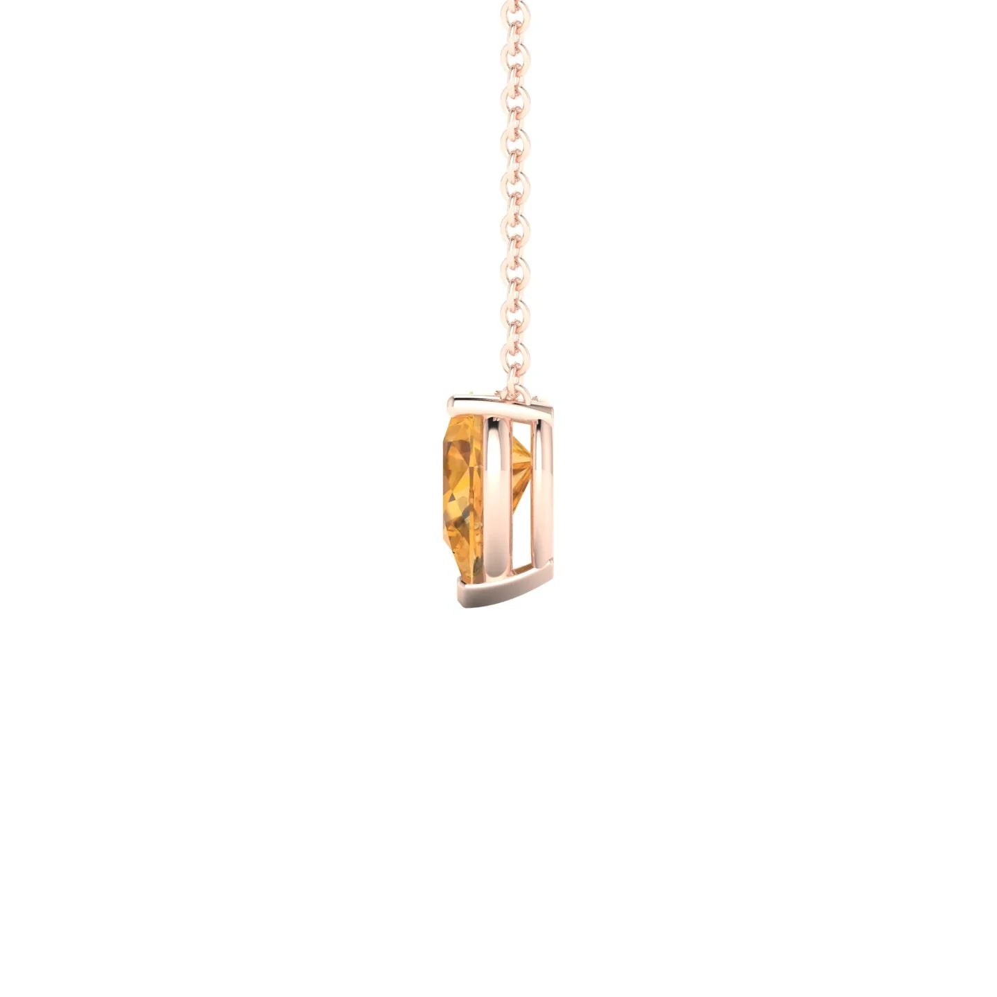 Radiance | 18k Rose Gold 7 x 5 mm Pear Citrine Pendant