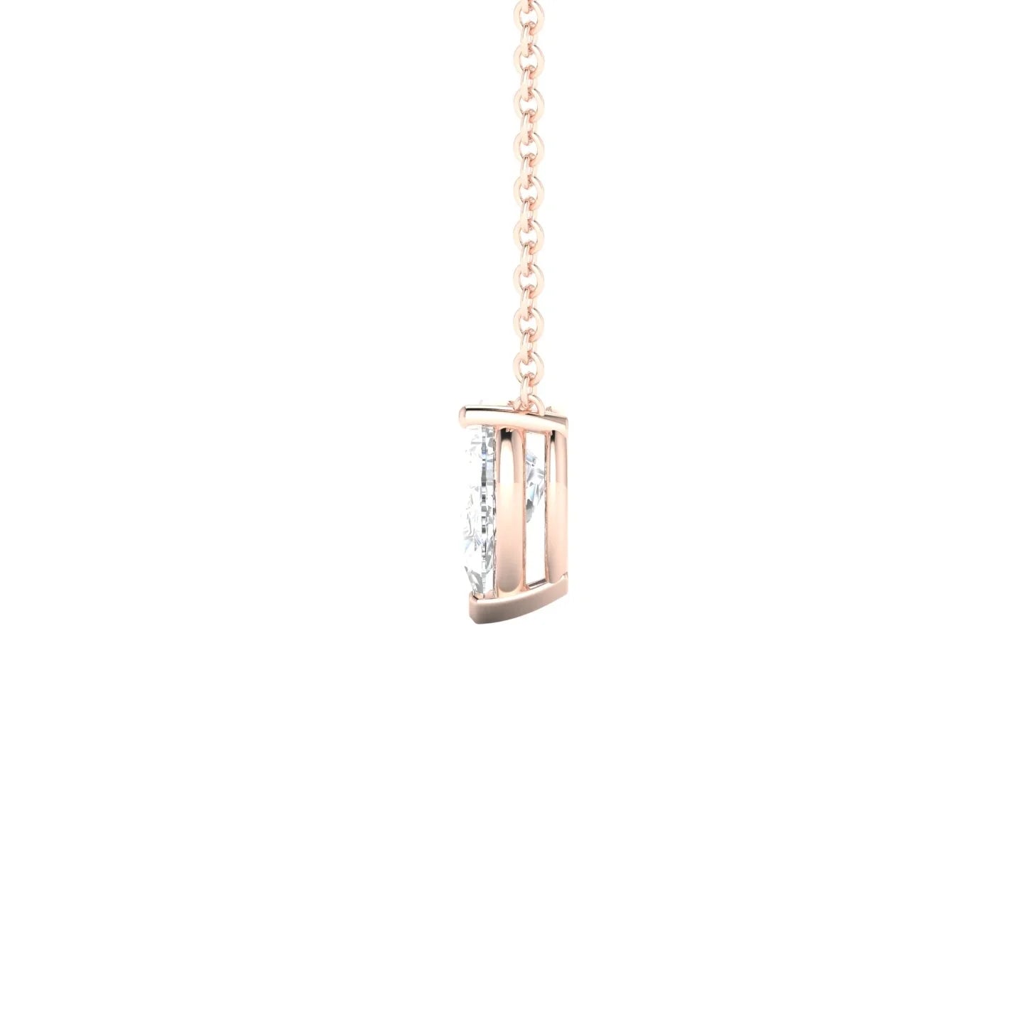 Radiance | 18k Rose Gold 7 x 5 mm Pear Diamond Pendant