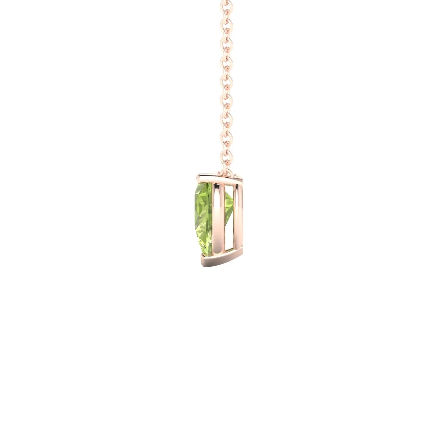 Radiance | 18k Rose Gold 7 x 5 mm Pear Peridot Pendant
