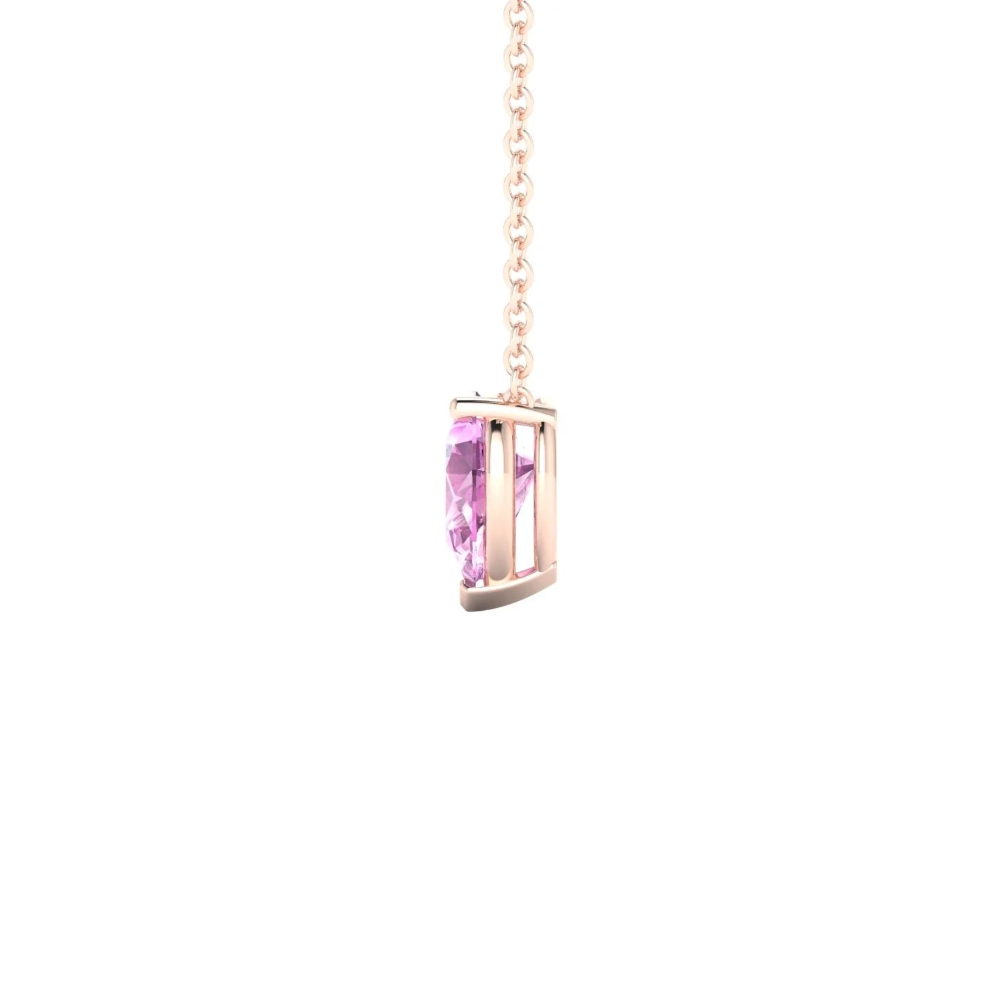 Radiance | 18k Rose Gold 7 x 5 mm Pear Pink Sapphire Pendant