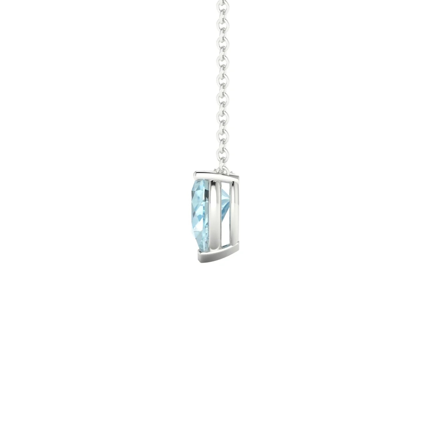 Radiance | 18k White Gold 7 x 5 mm Pear Aquamarine Pendant