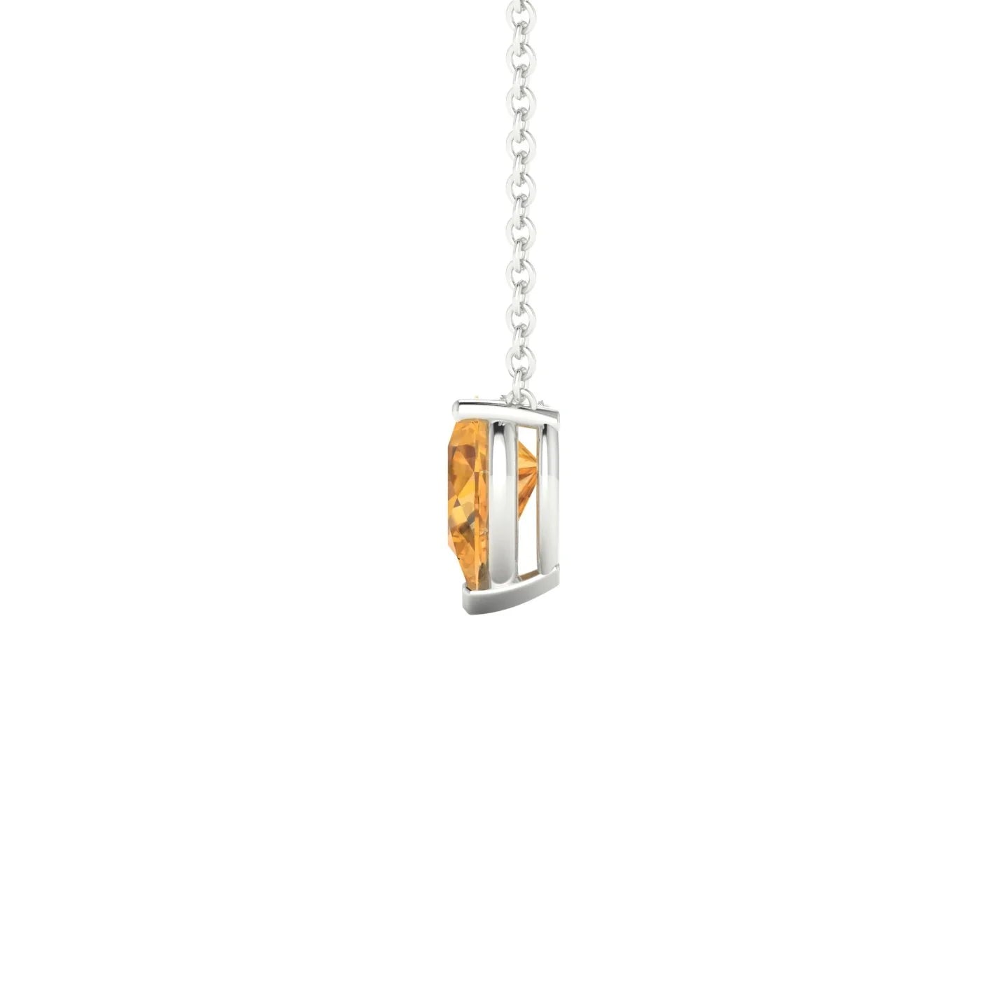 Radiance | 18k White Gold 7 x 5 mm Pear Citrine Pendant