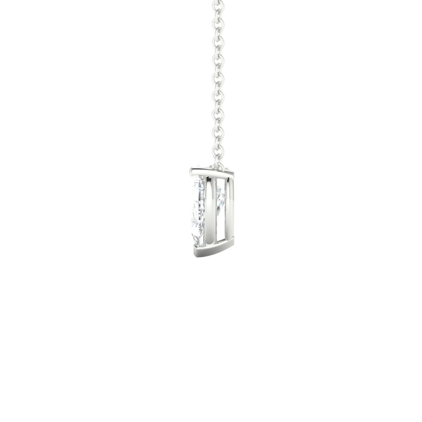 Radiance | 18k White Gold 7 x 5 mm Pear Diamond Pendant
