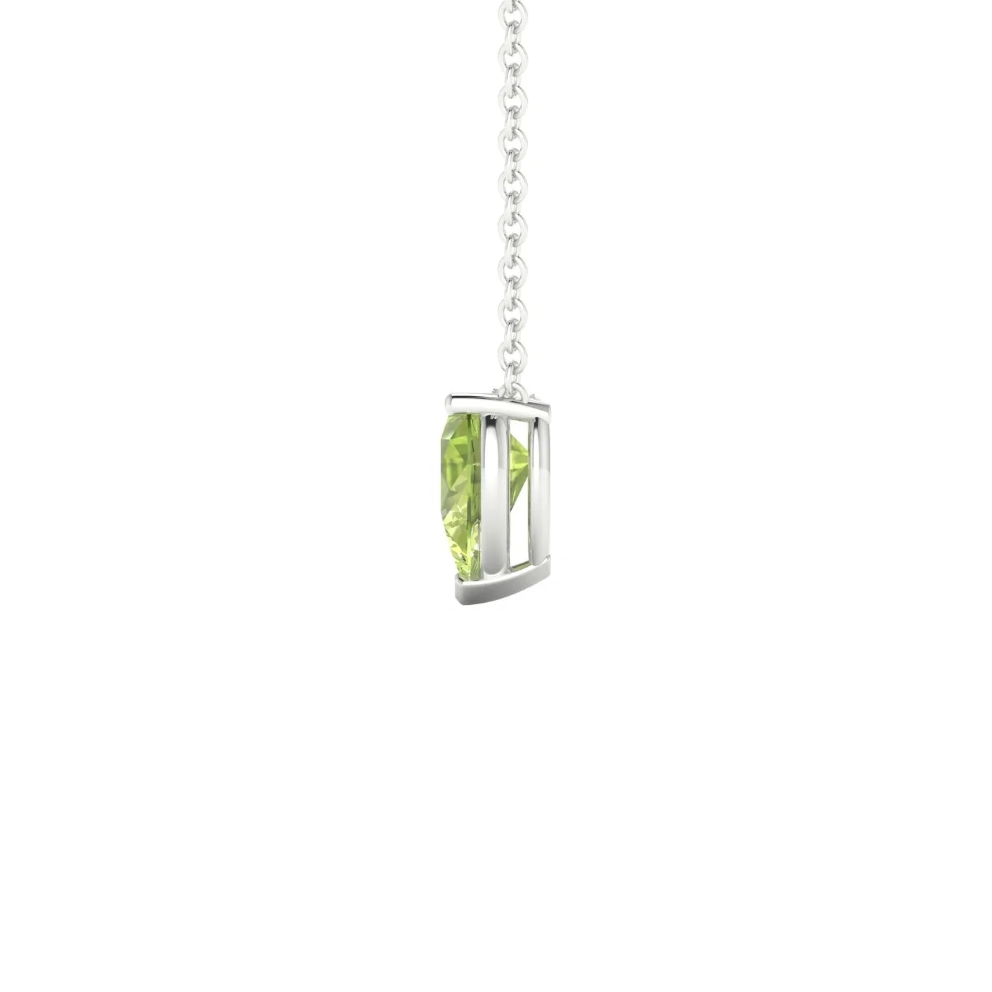 Radiance | 18k White Gold 7 x 5 mm Pear Peridot Pendant