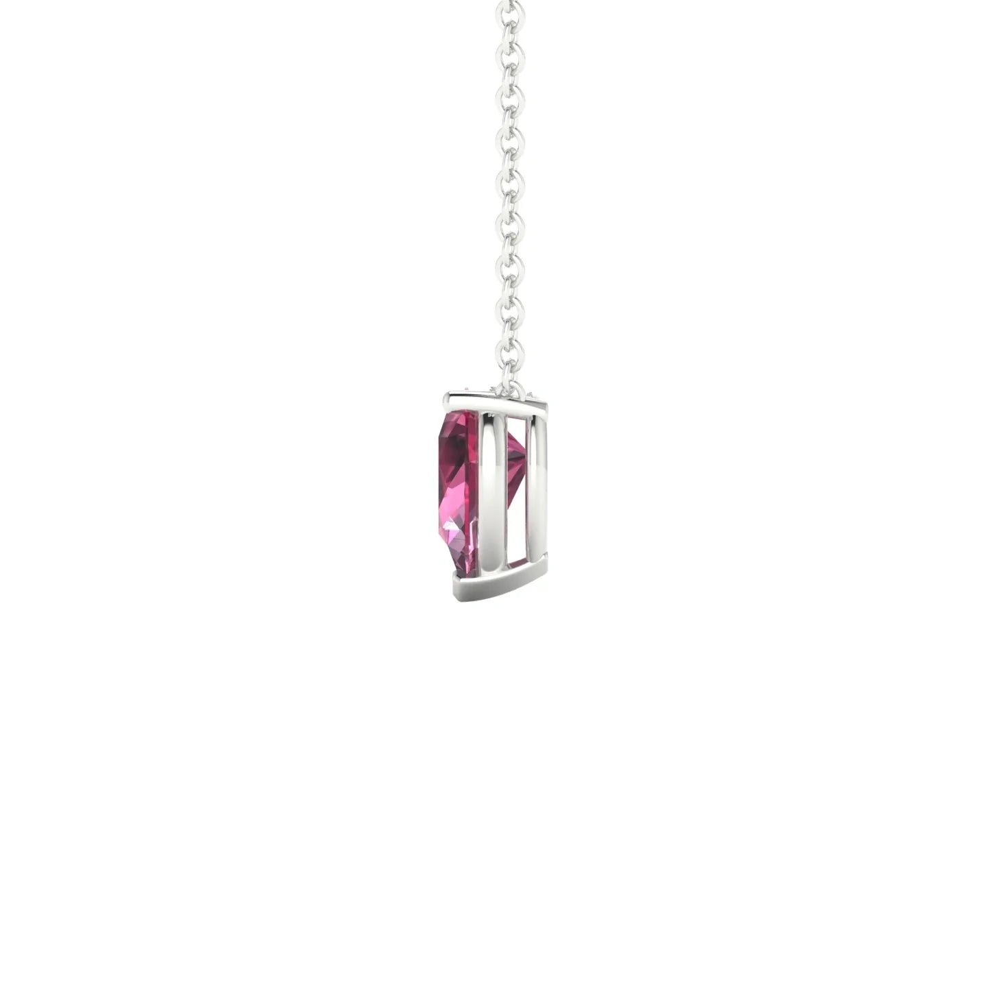 Radiance | 18k White Gold 7 x 5 mm Pear Rhodolite Pendant