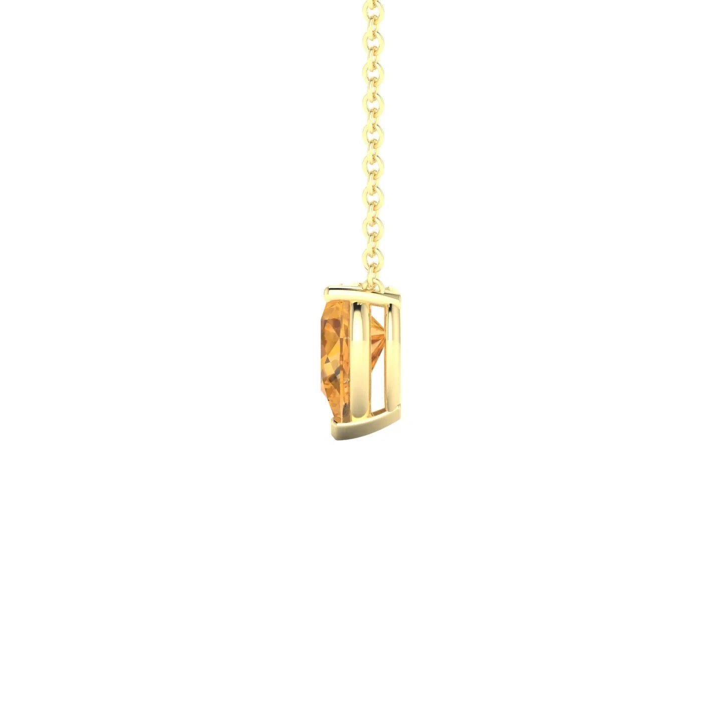 Radiance | 18k Yellow Gold 7 x 5 mm Pear Citrine Pendant