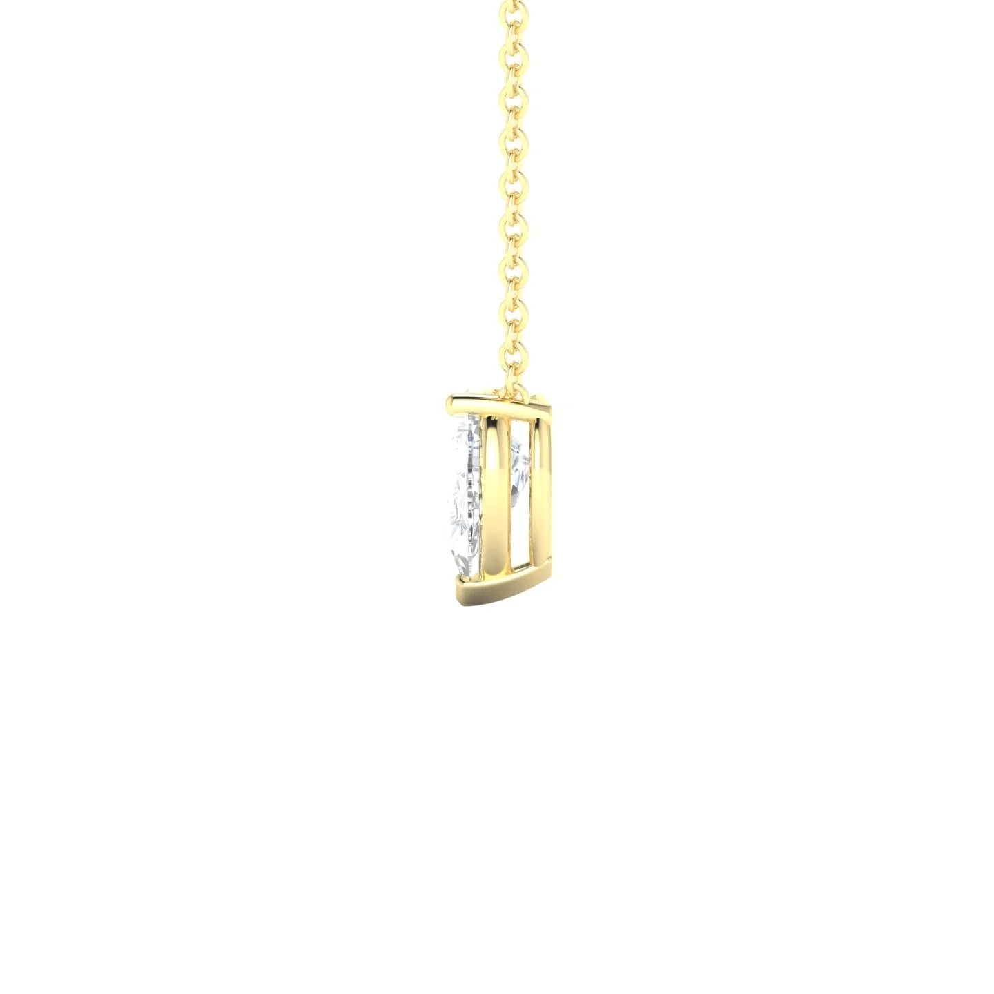 Radiance | 18k Yellow Gold 7 x 5 mm Pear Diamond Pendant