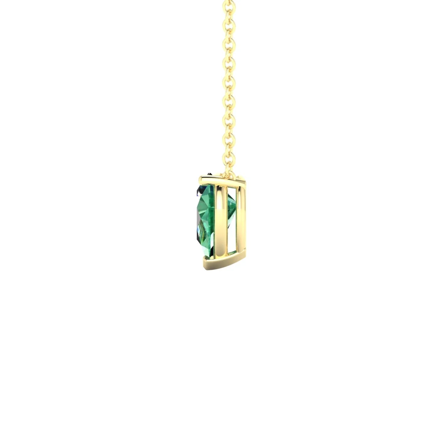 Radiance | 18k Yellow Gold 7 x 5 mm Pear Emerald Pendant