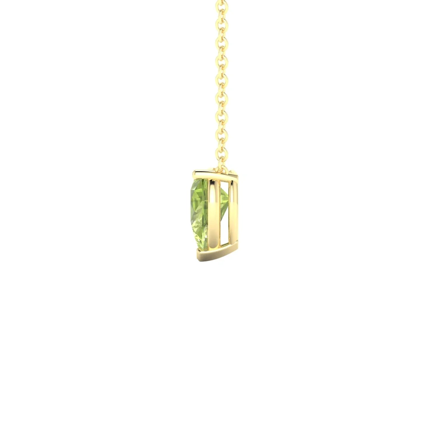 Radiance | 18k Yellow Gold 7 x 5 mm Pear Peridot Pendant