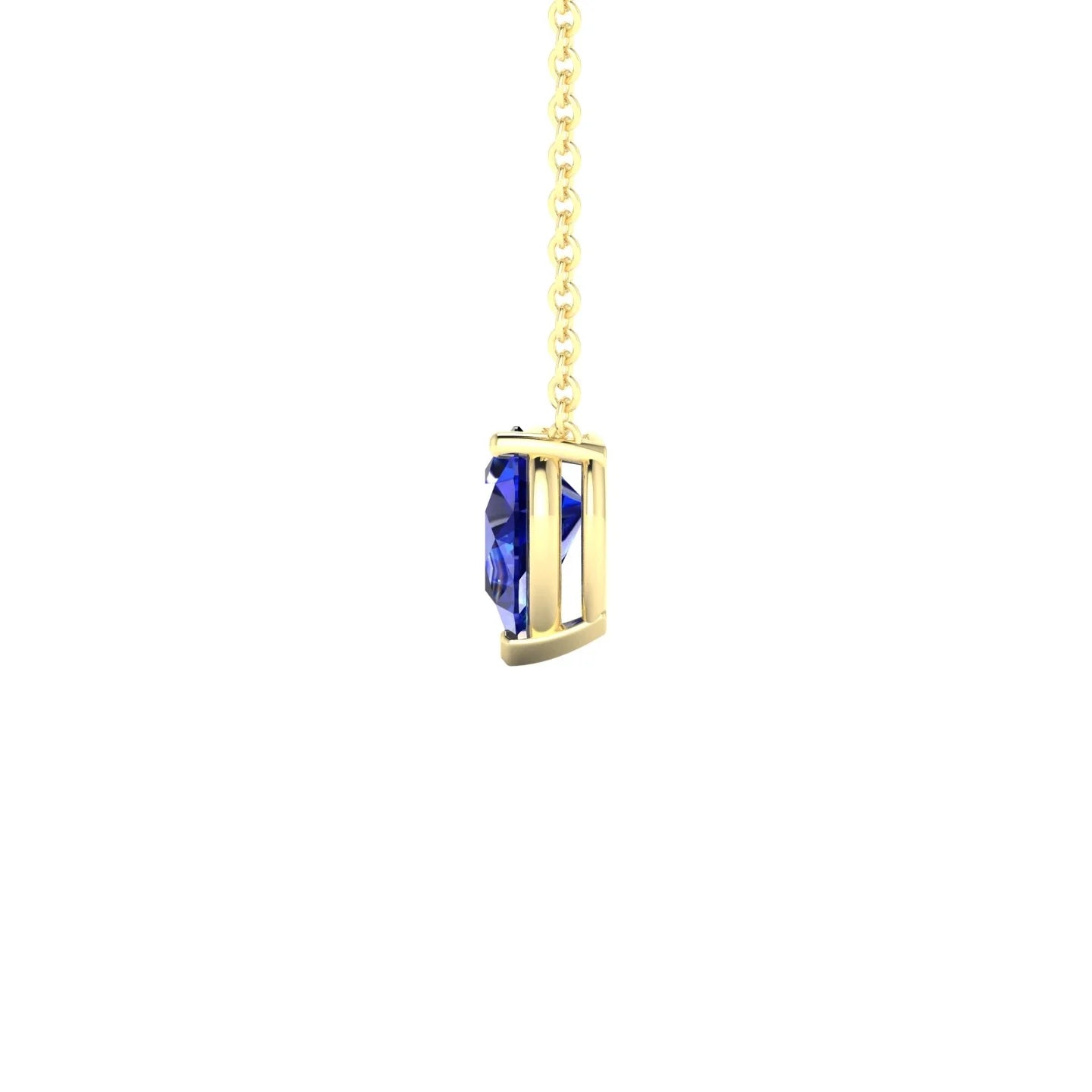 Radiance | 18k Yellow Gold 7 x 5 mm Pear Sapphire Pendant