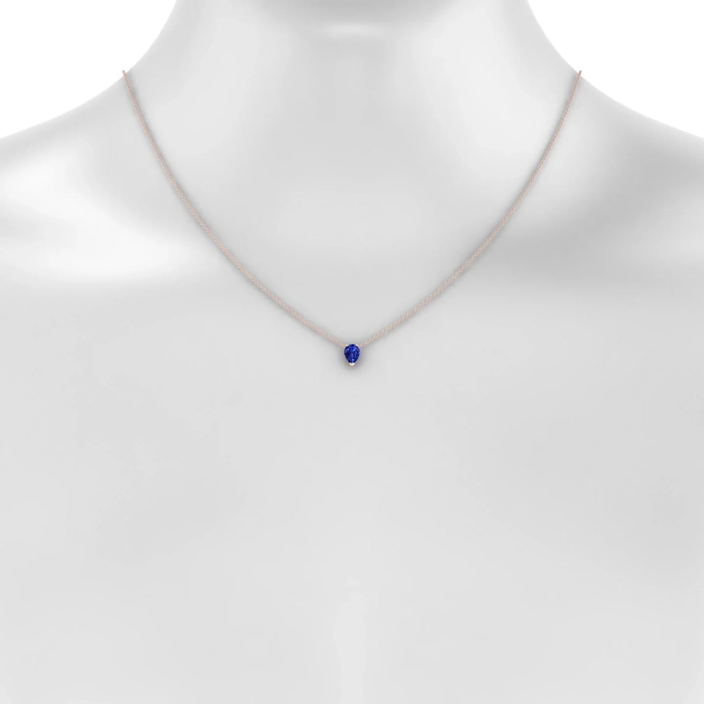 Radiance | 18k Rose Gold 7 x 5 mm Pear Sapphire Pendant