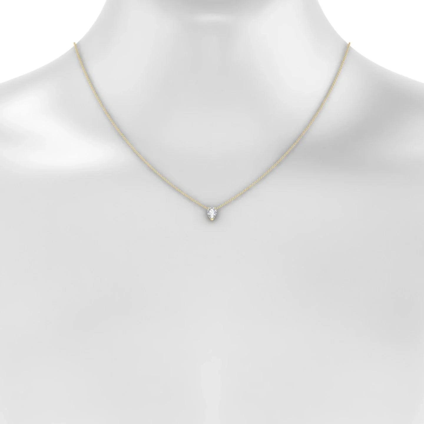 Radiance | 18k Yellow Gold 7 x 5 mm Pear Diamond Pendant