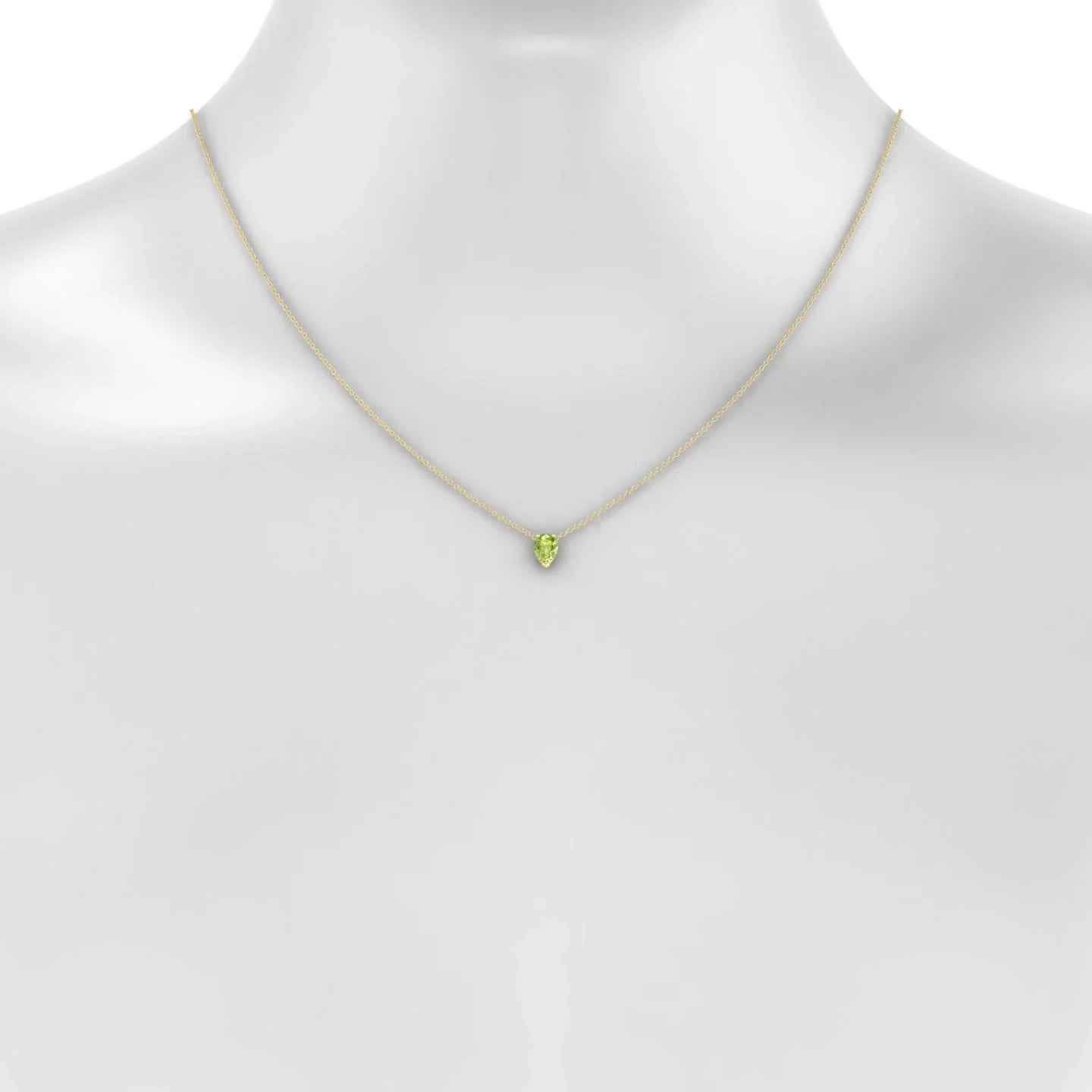 Radiance | 18k Yellow Gold 7 x 5 mm Pear Peridot Pendant