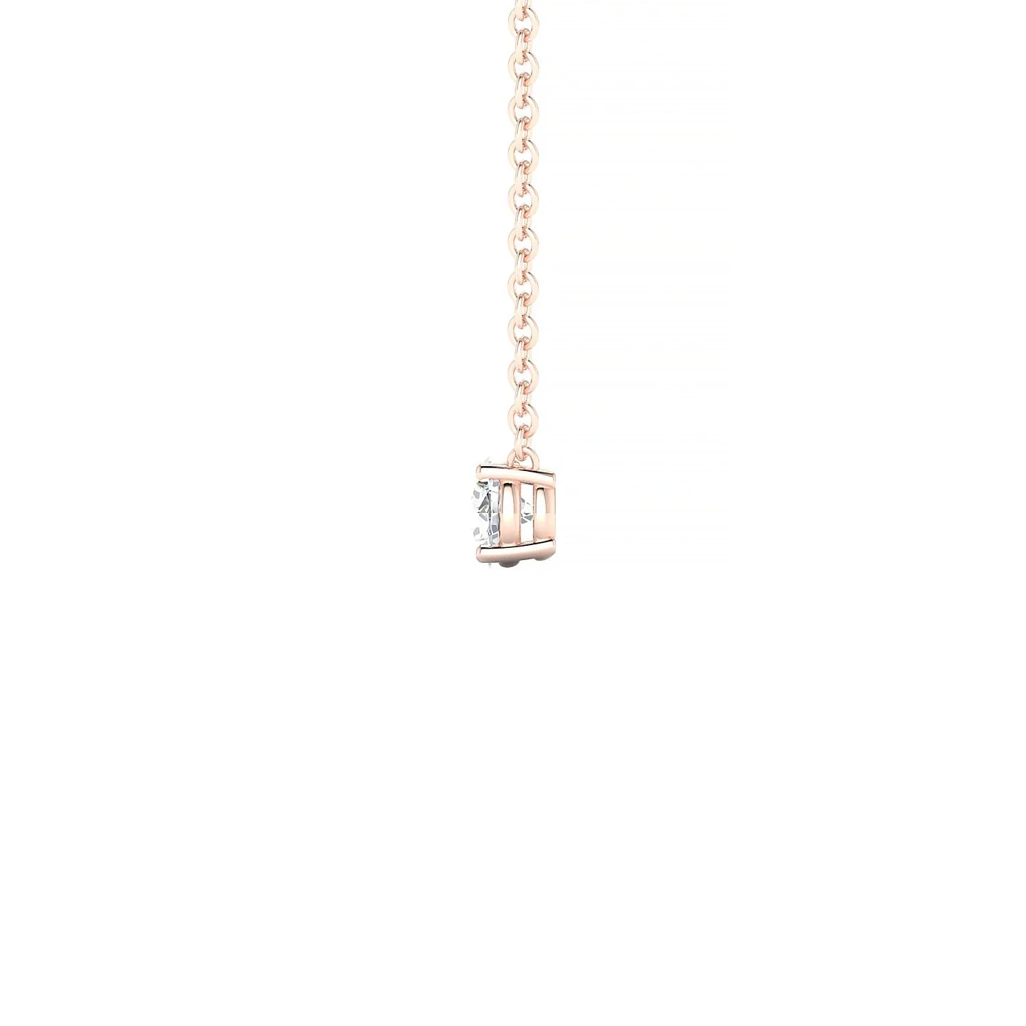 Radiance | 18k Rose Gold 3.7 mm Round Diamond Pendant
