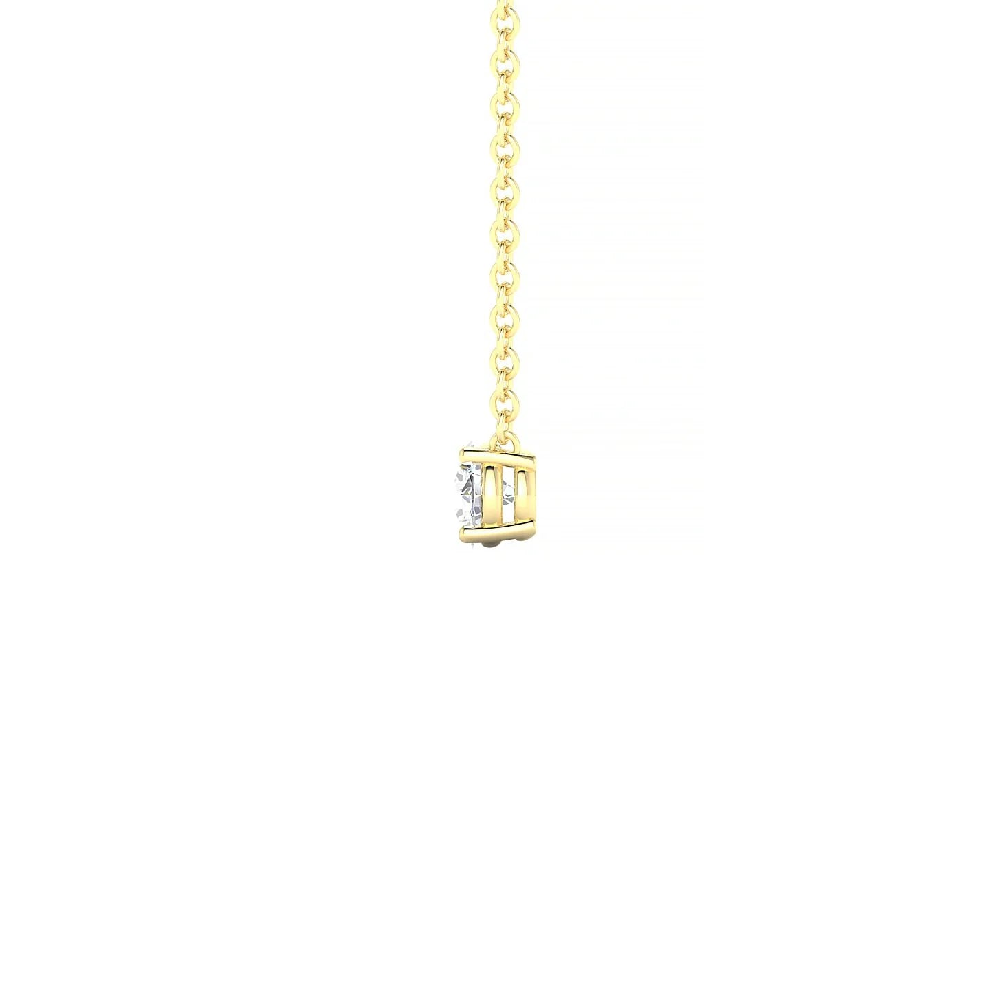Radiance | 18k Yellow Gold 3.7 mm Round Diamond Pendant