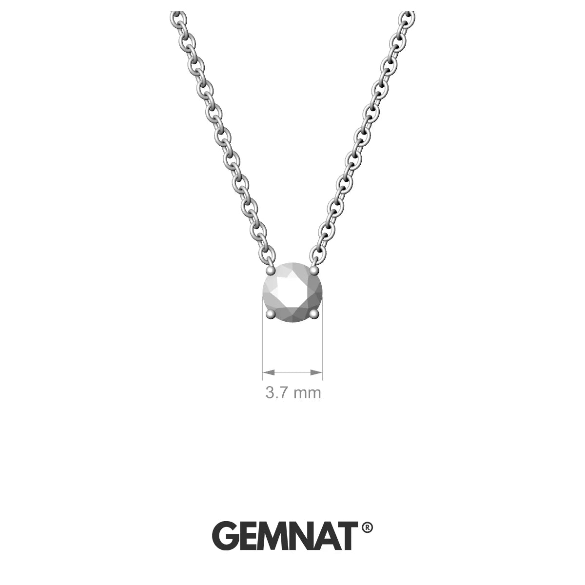 Radiance | 18k Yellow Gold 3.7 mm Round Diamond Pendant