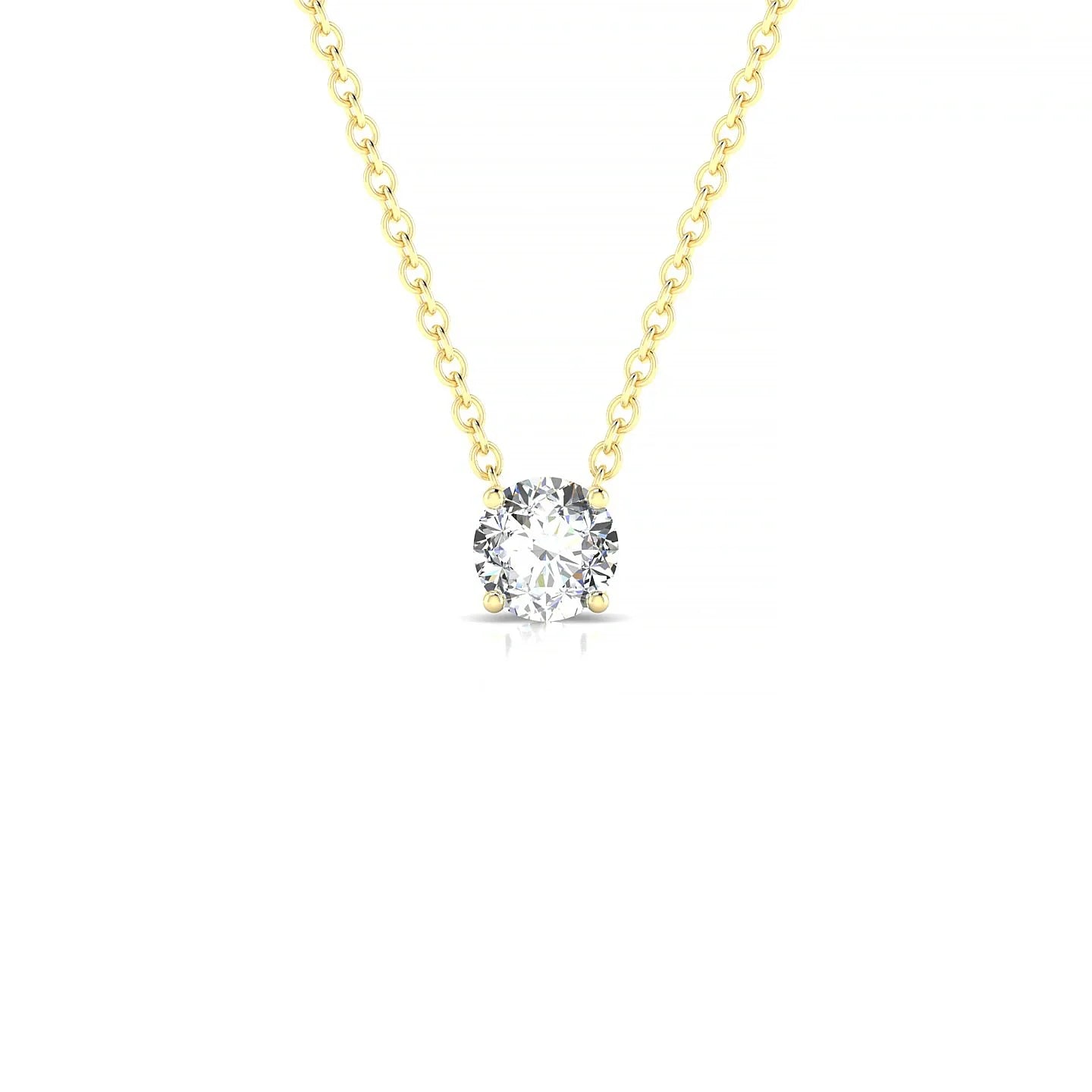 Radiance | 18k Yellow Gold 4.2 mm Round Diamond Pendant