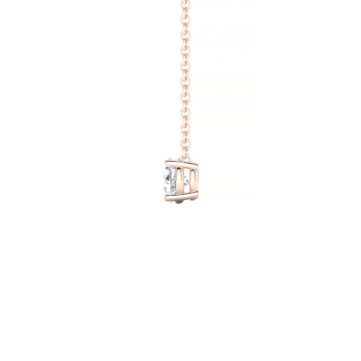 Radiance | 18k Rose Gold 4.2 mm Round Diamond Pendant