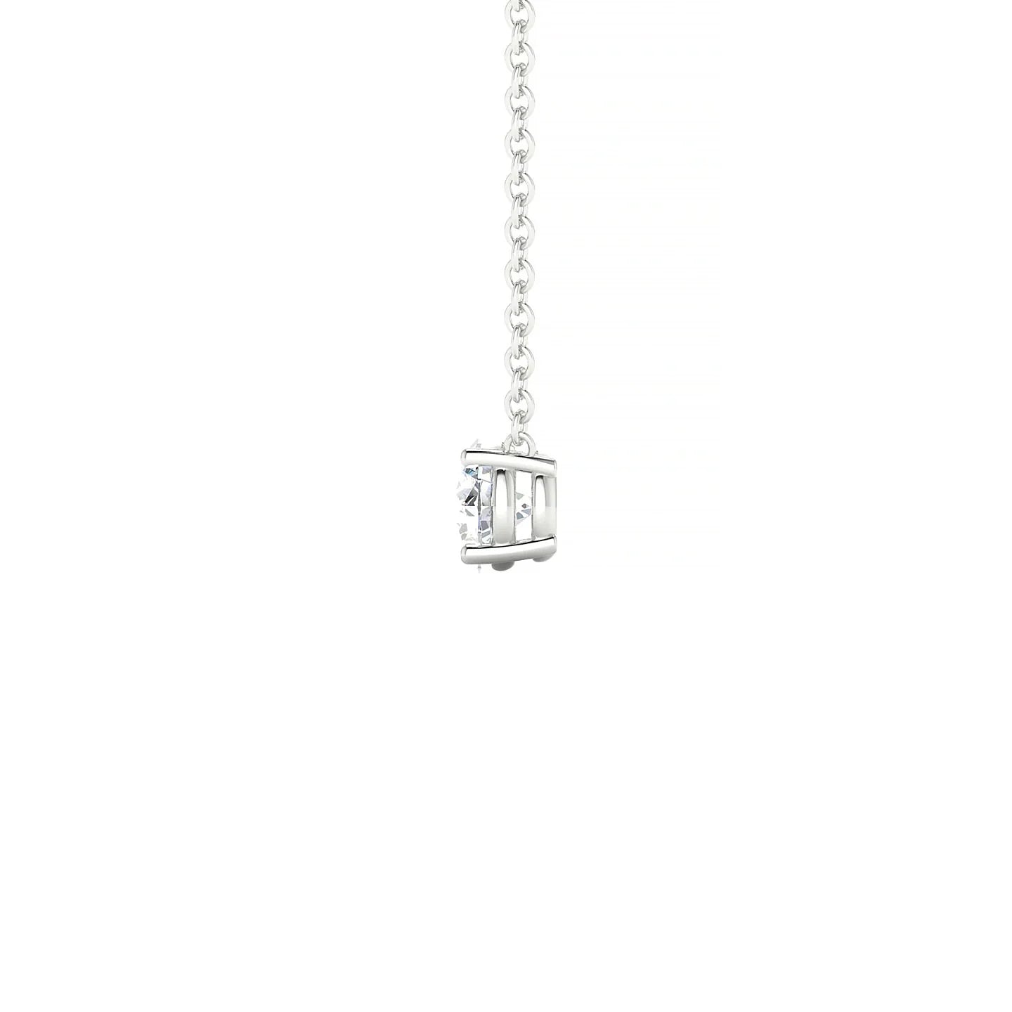 Radiance | 18k White Gold 4.2 mm Round Diamond Pendant