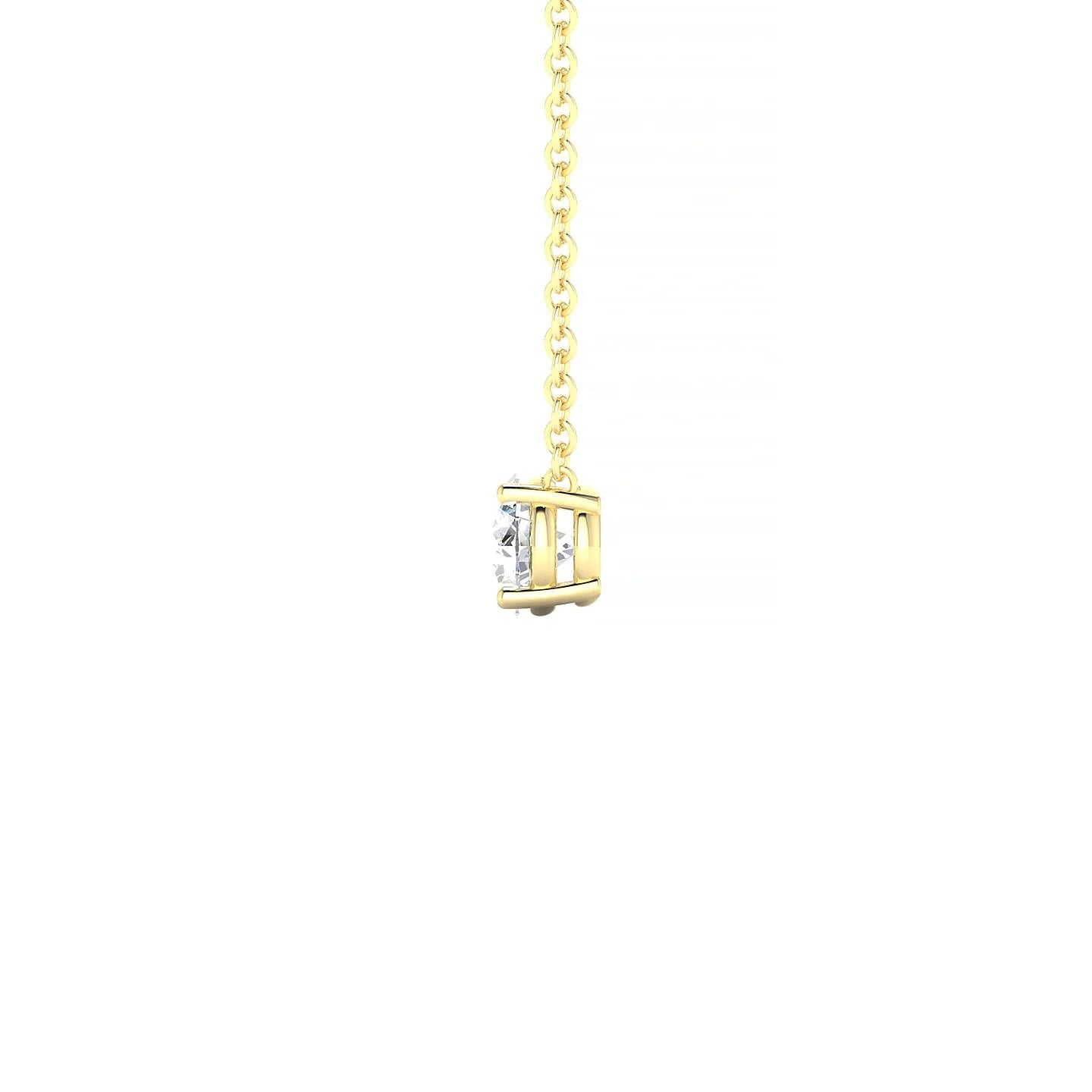Radiance | 18k Yellow Gold 4.2 mm Round Diamond Pendant