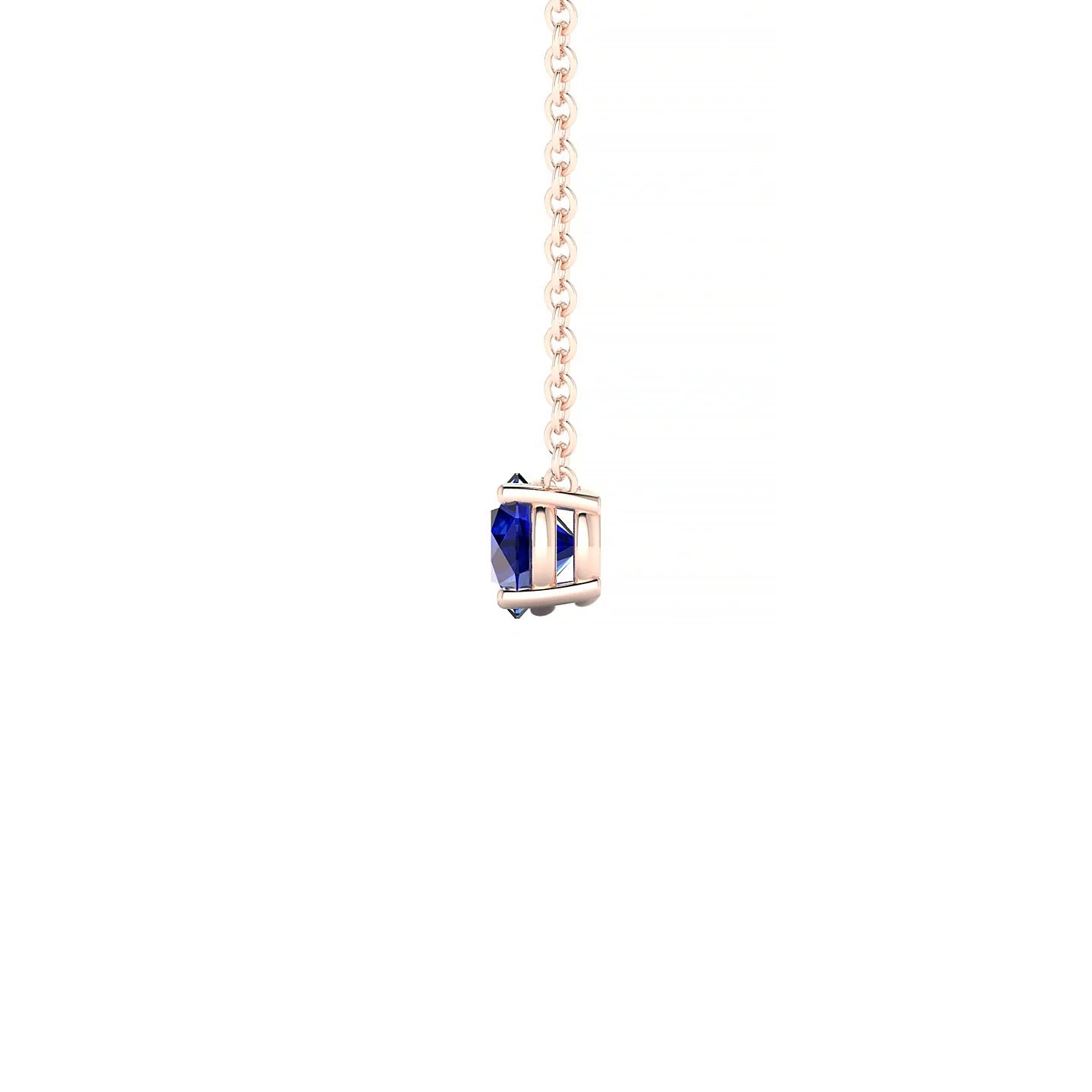 Radiance | 18k Rose Gold 4.5 mm Round Sapphire Pendant