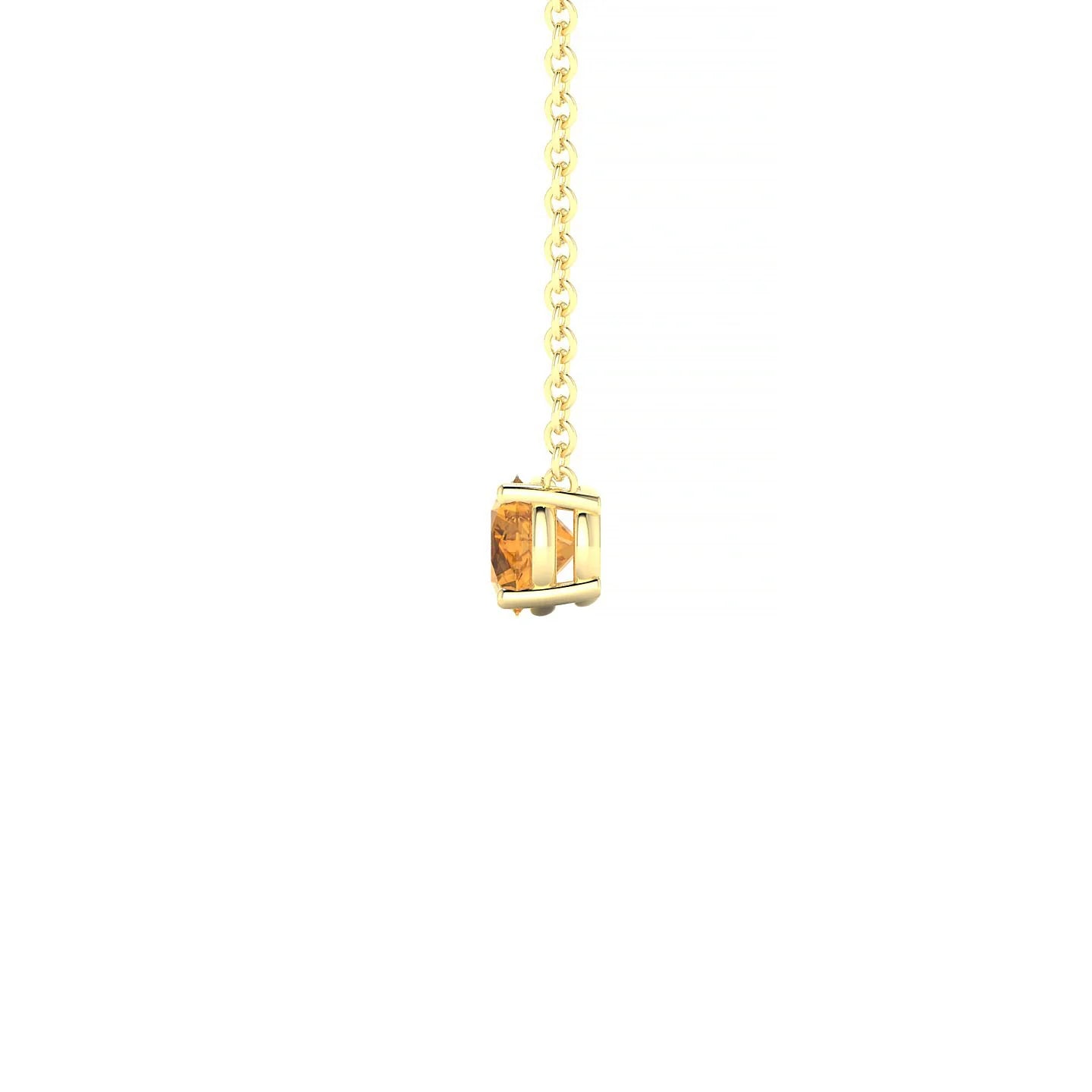 Radiance | 18k Yellow Gold 4.5 mm Round Citrine Pendant