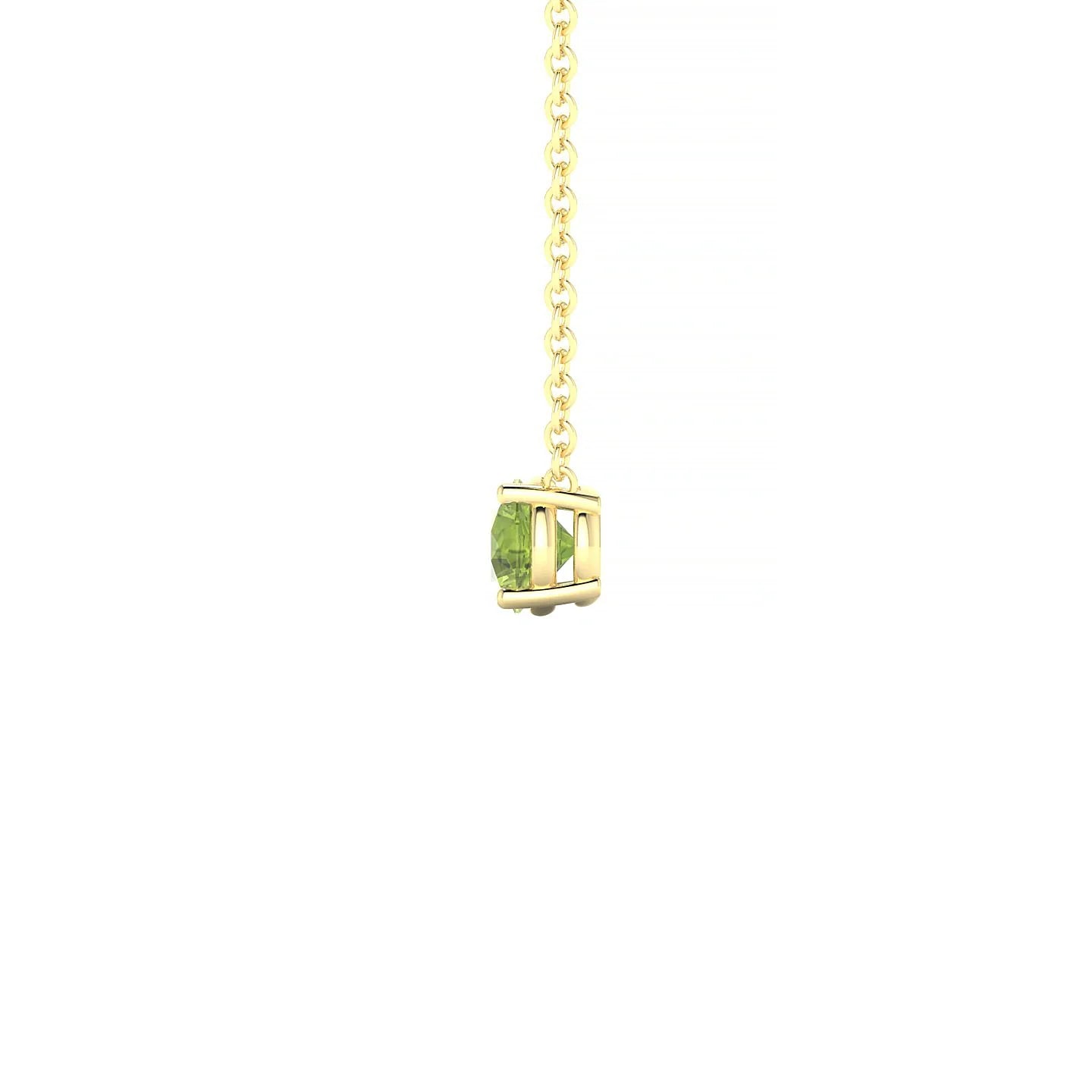 Radiance | 18k Yellow Gold 4.5 mm Round Peridot Pendant