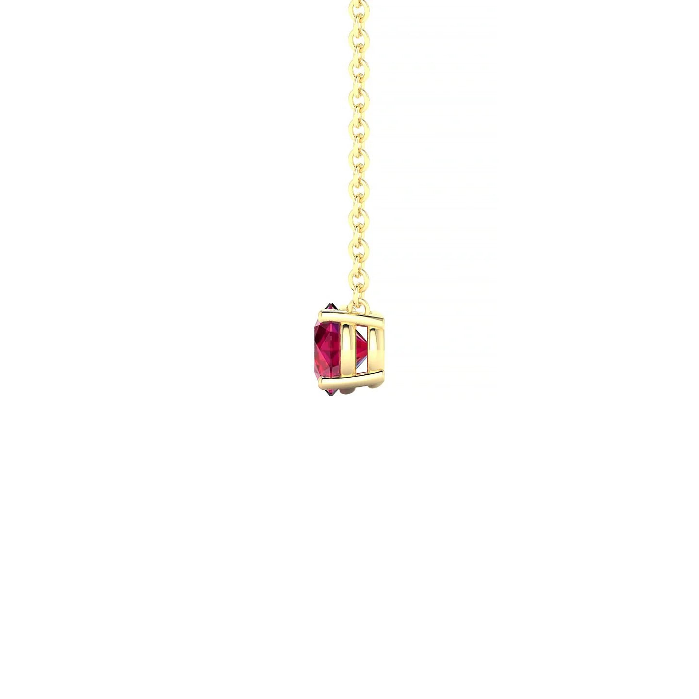Radiance | 18k Yellow Gold 4.5 mm Round Ruby Pendant