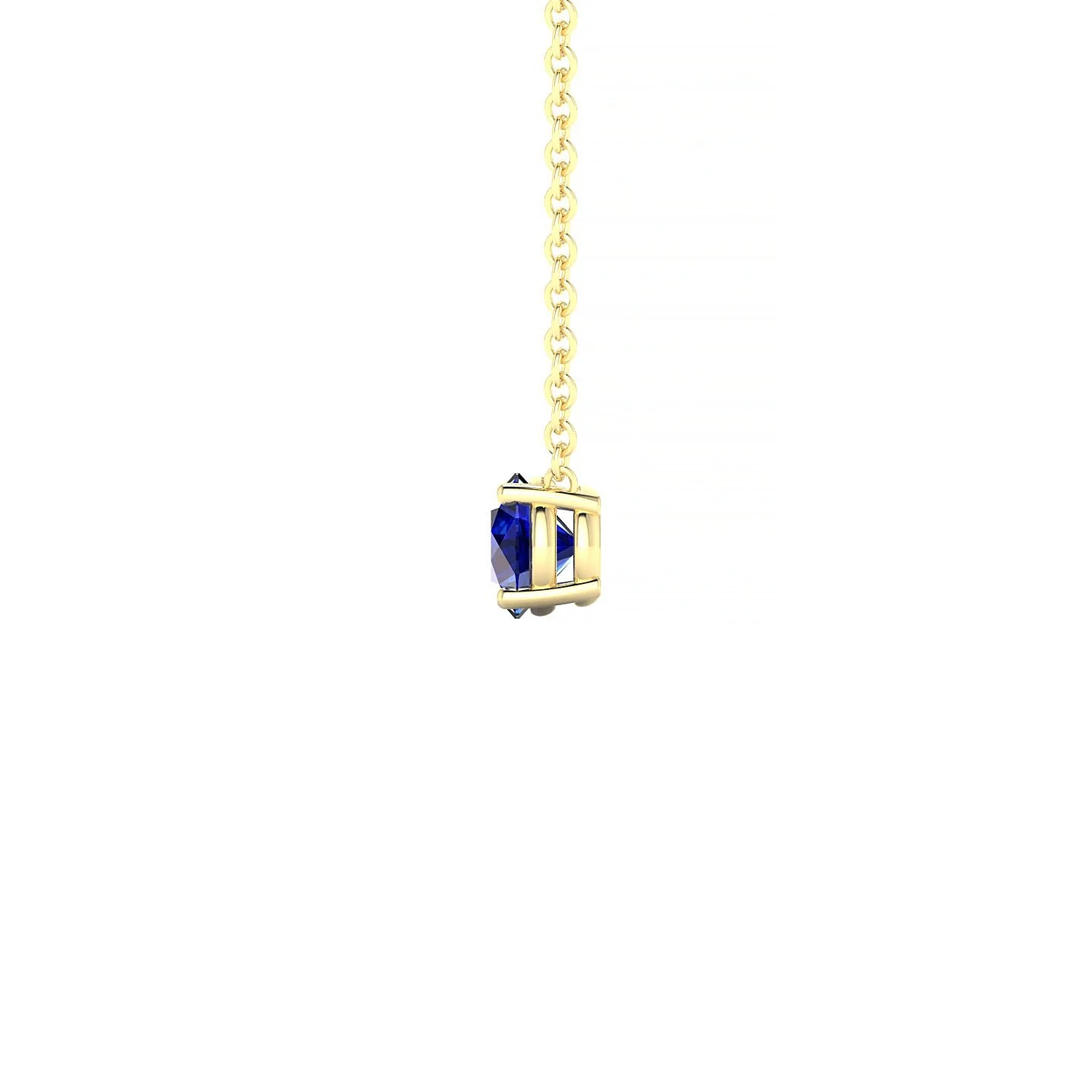 Radiance | 18k Yellow Gold 4.5 mm Round Sapphire Pendant