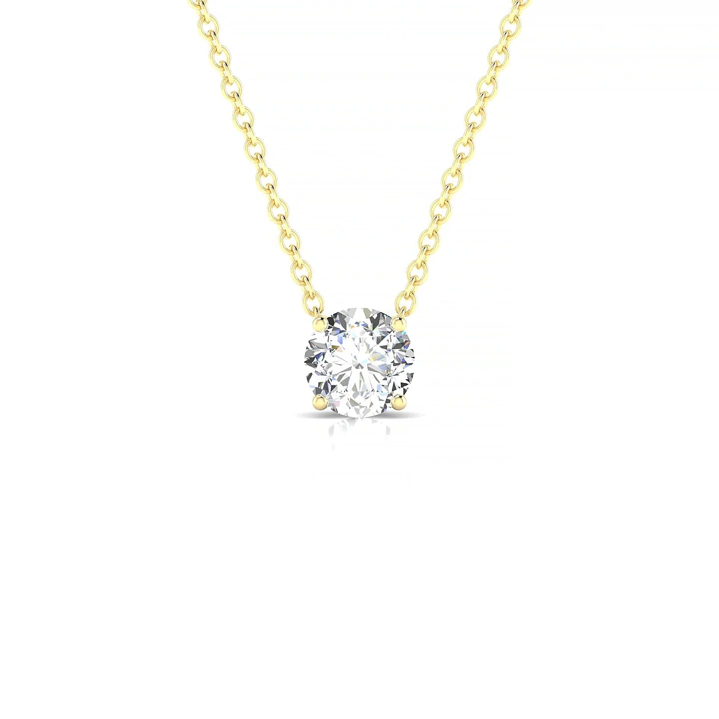 Radiance | 18k Yellow Gold 5.2 mm Round Diamond Pendant