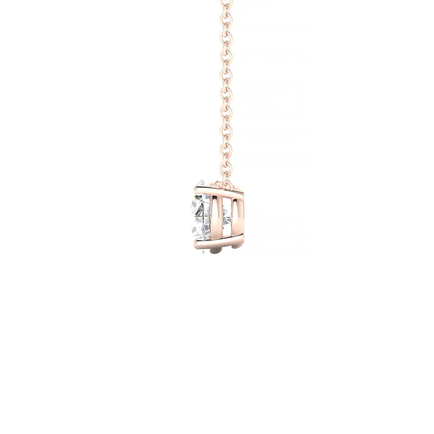 Radiance | 18k Rose Gold 5.7 mm Round Diamond Pendant