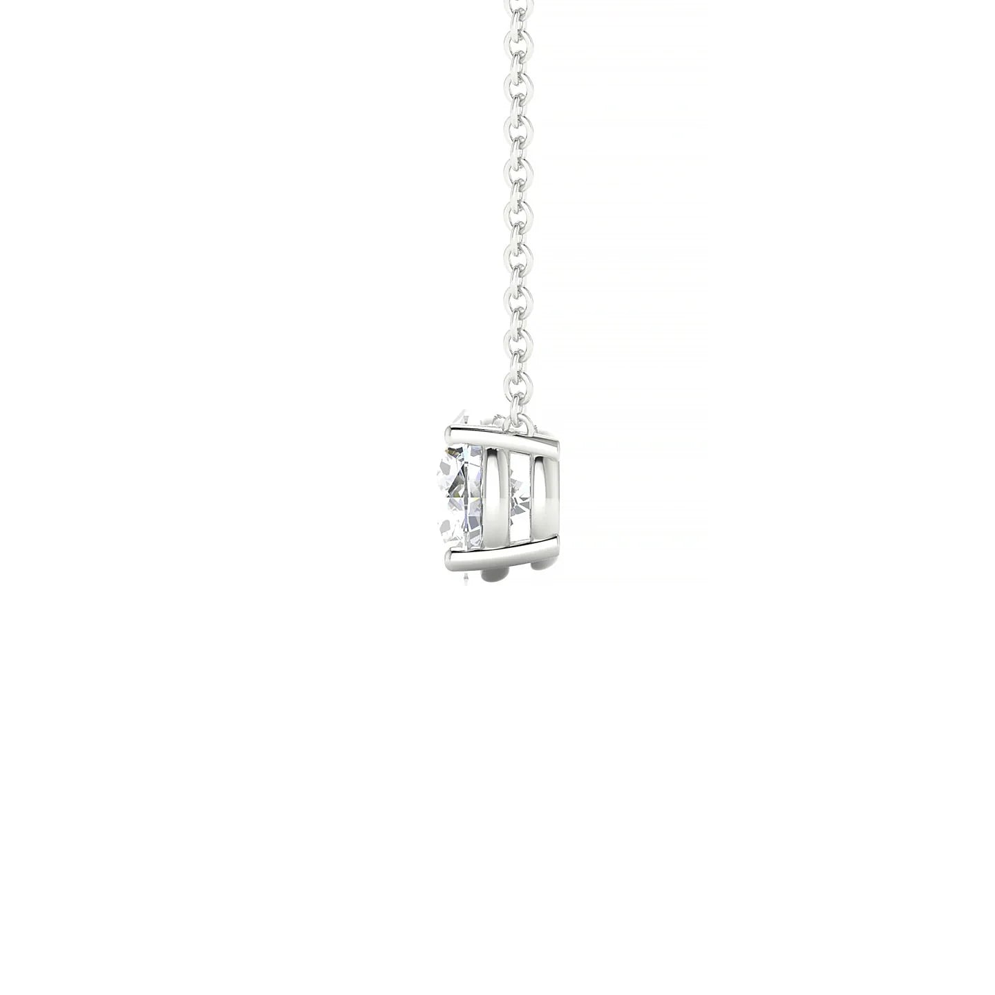 Radiance | 18k White Gold 5.7 mm Round Diamond Pendant