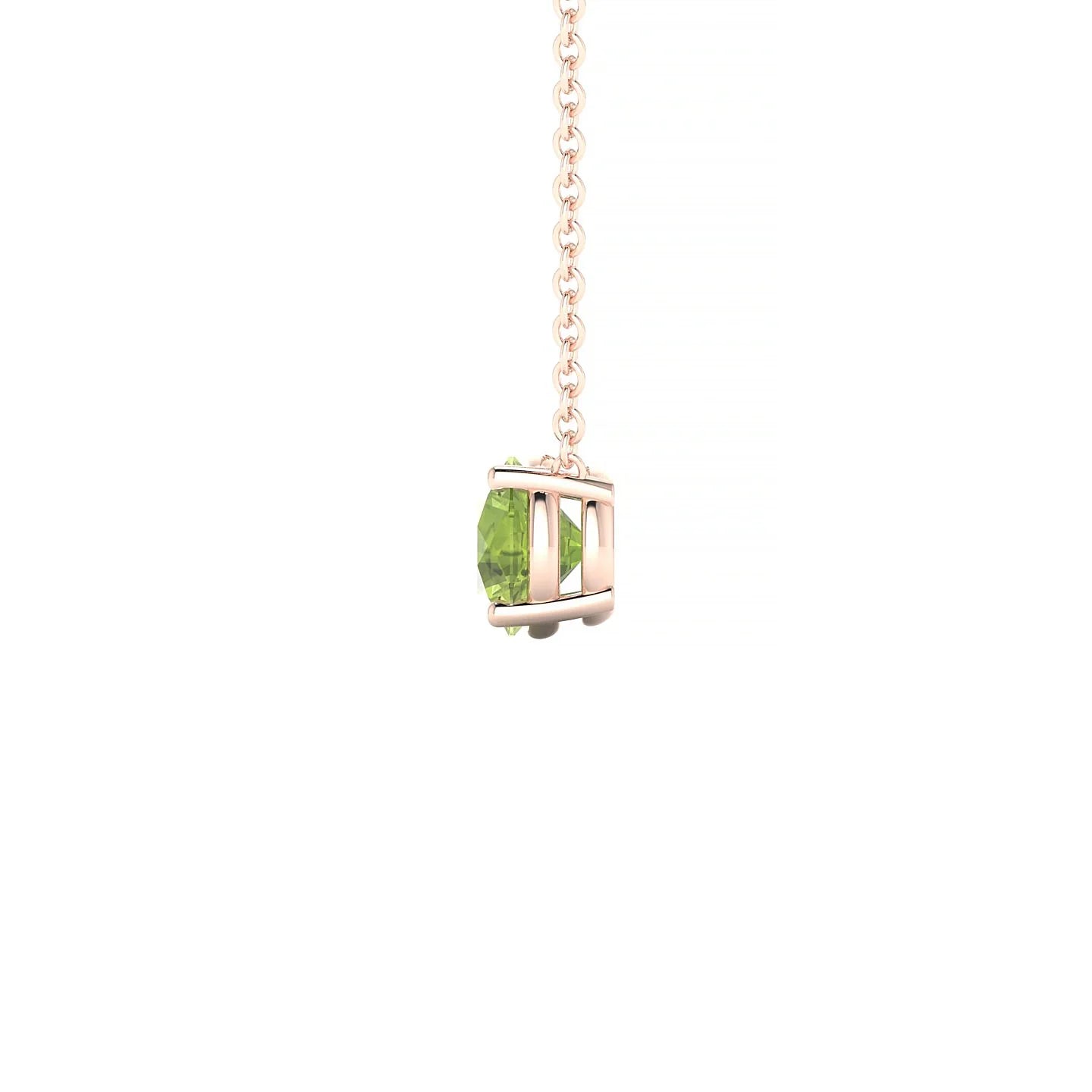 Radiance | 18k Rose Gold 6 mm Round Peridot Pendant