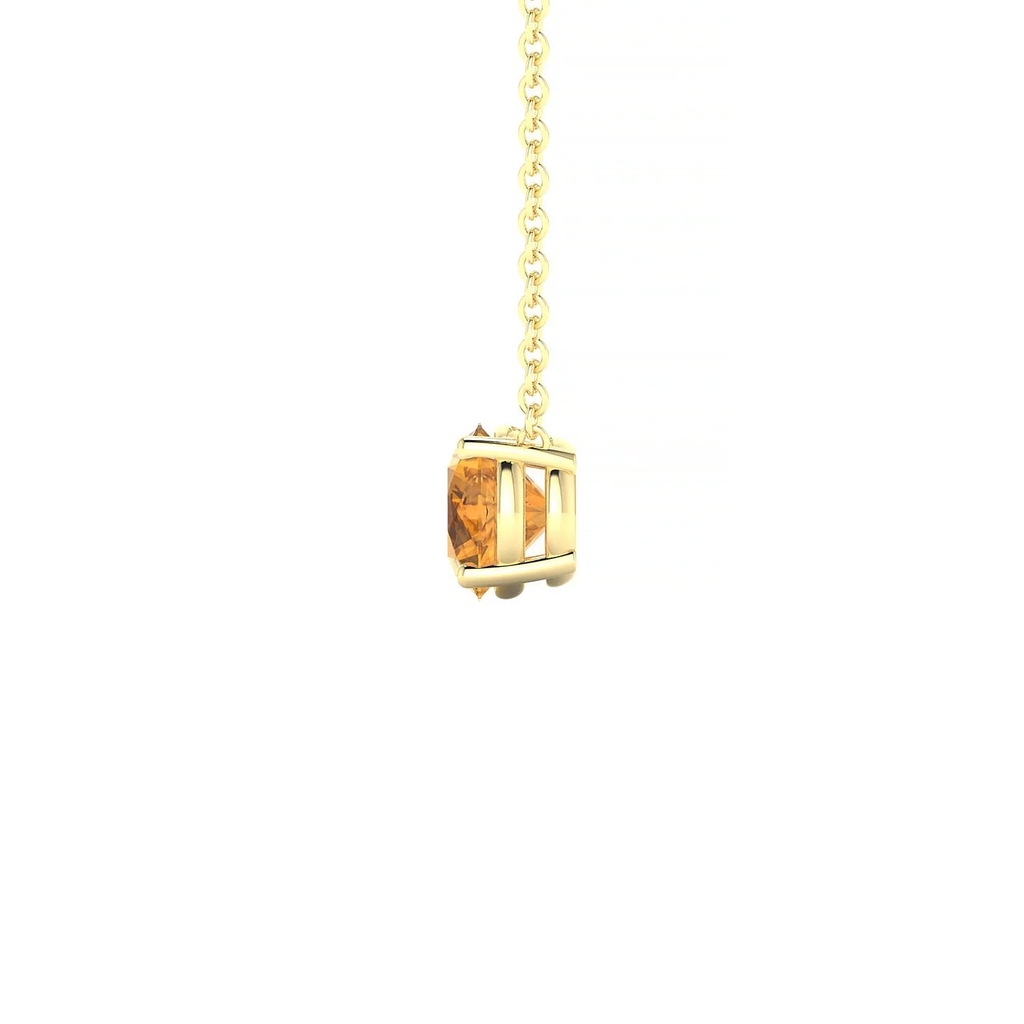 Radiance | 18k Yellow Gold 6 mm Round Citrine Pendant