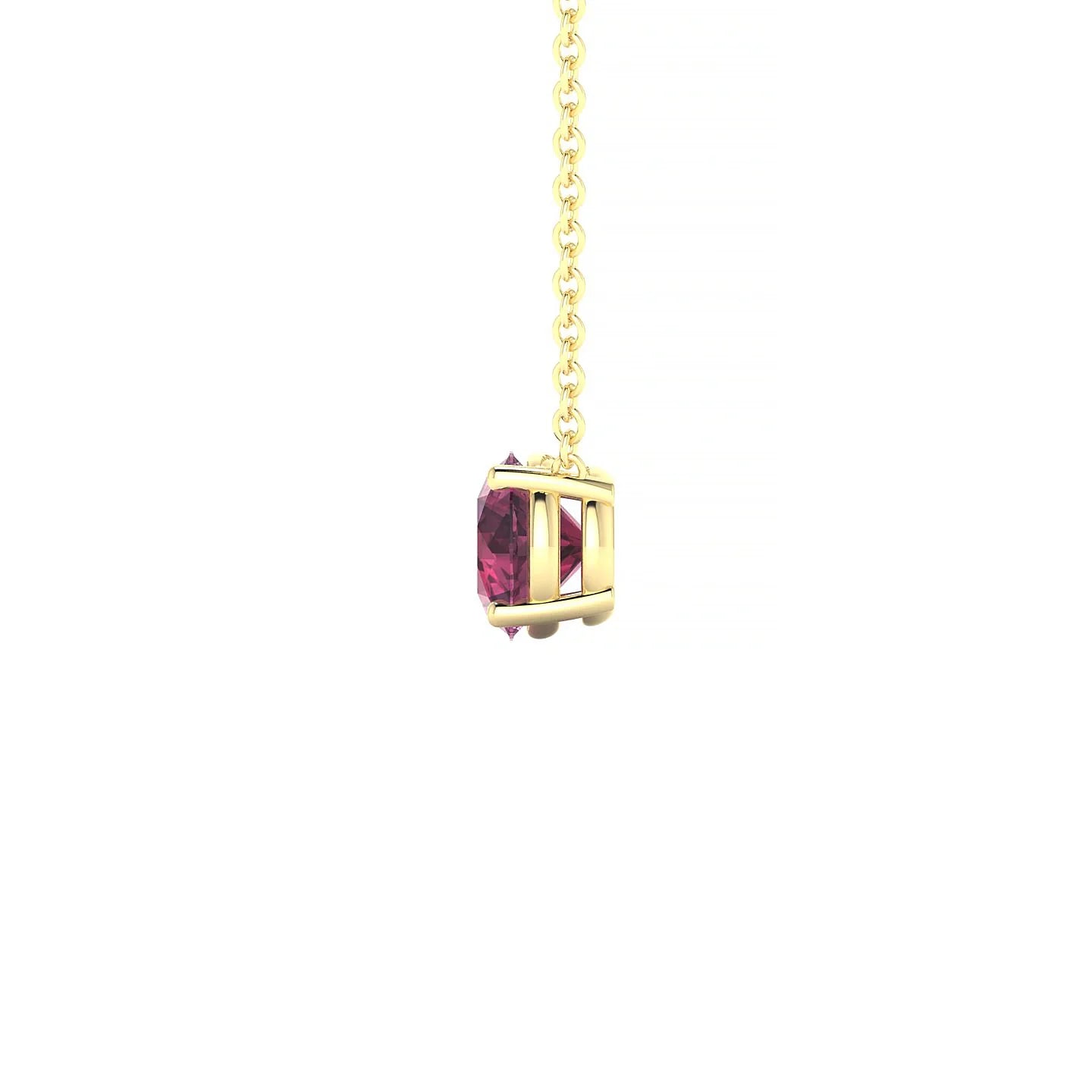 Radiance | 18k Yellow Gold 6 mm Round Rhodolite Pendant