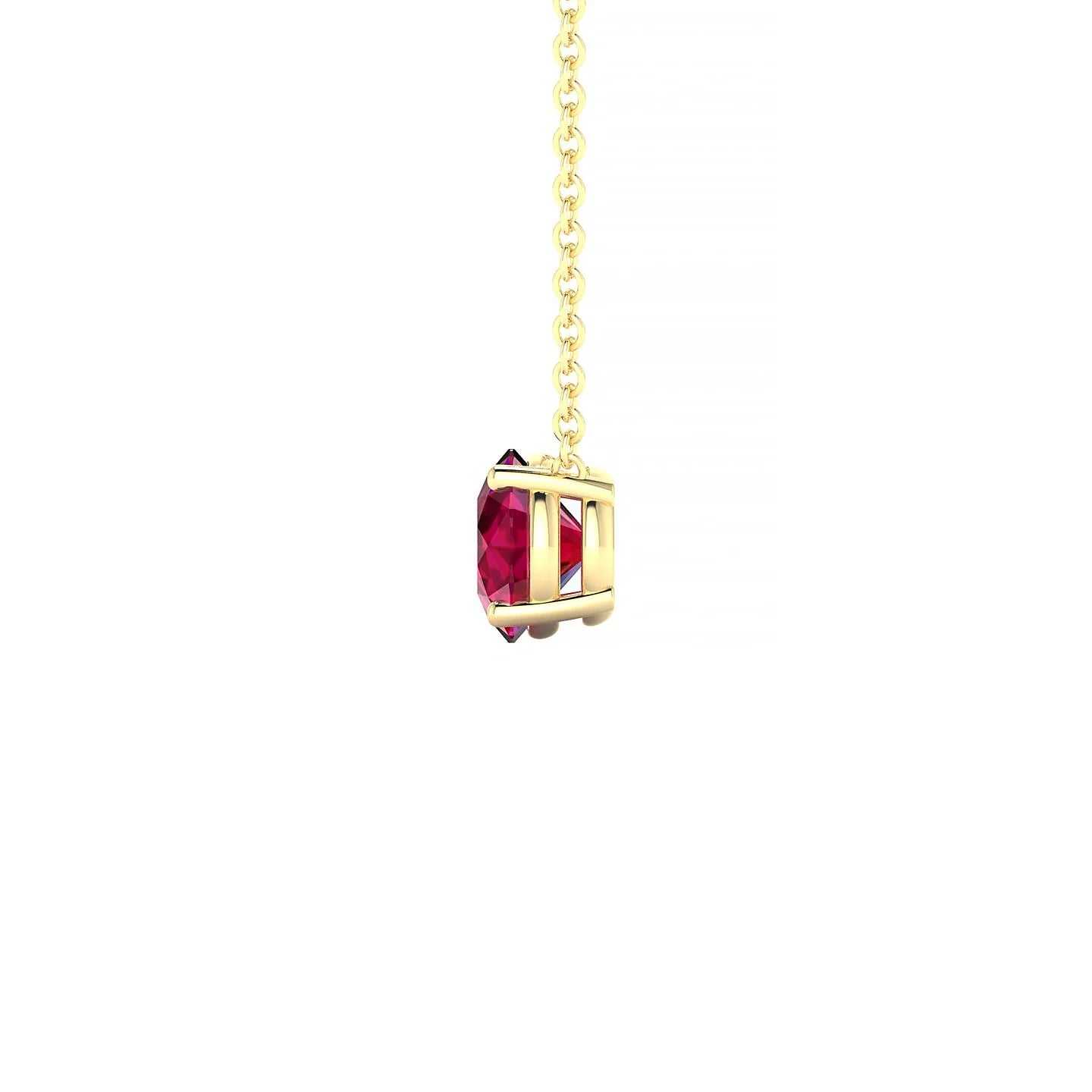 Radiance | 18k Yellow Gold 6 mm Round Ruby Pendant