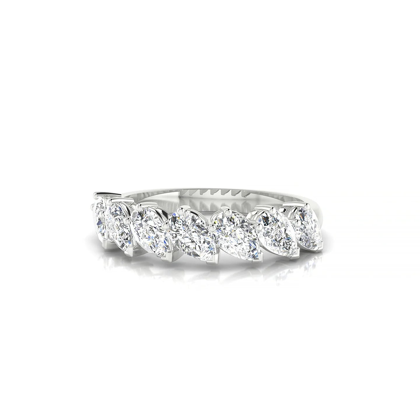 Rain | 18k White Gold 5 x 3 mm Pear Diamond Ring