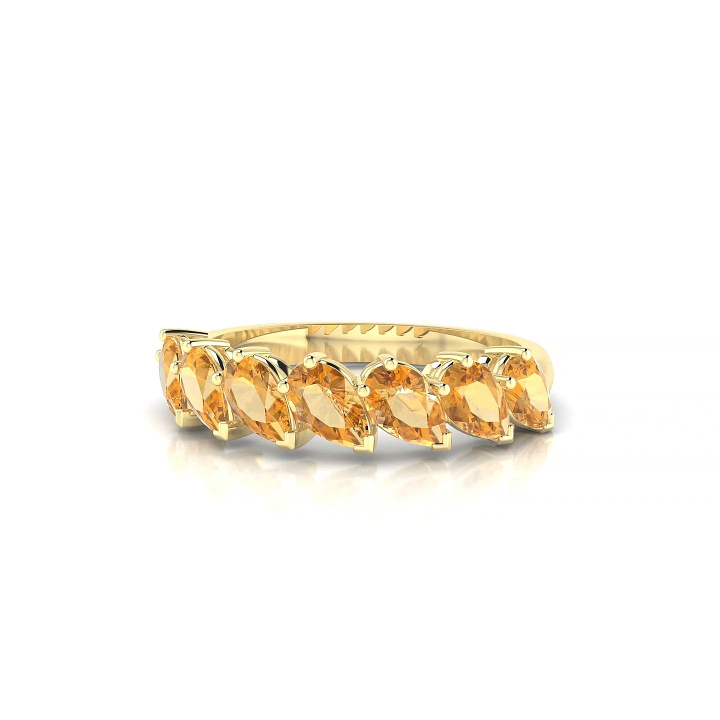 Rain | 18k Yellow Gold 5 x 3 mm Pear Citrine Ring