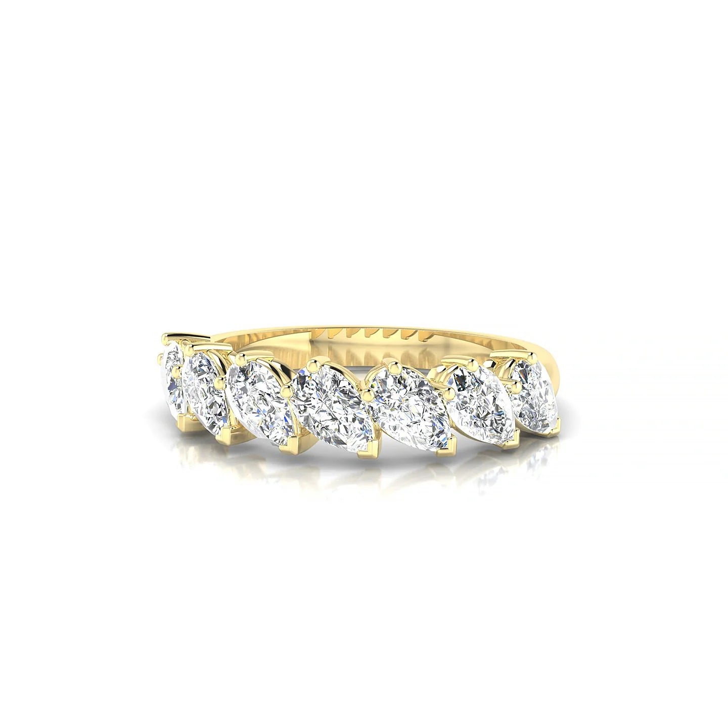 Rain | 18k Yellow Gold 5 x 3 mm Pear Diamond Ring