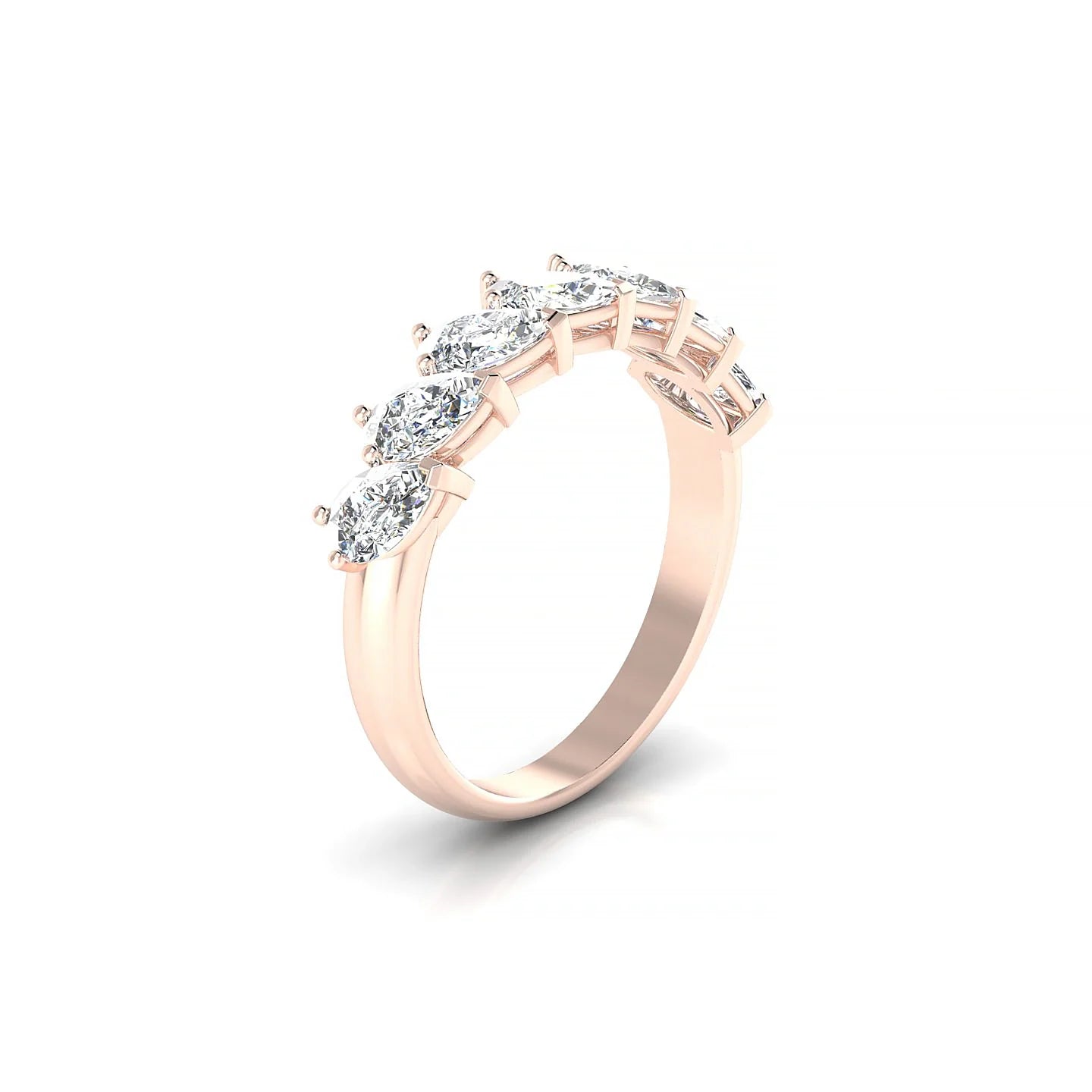 Rain | 18k Rose Gold 5 x 3 mm Pear Diamond Ring