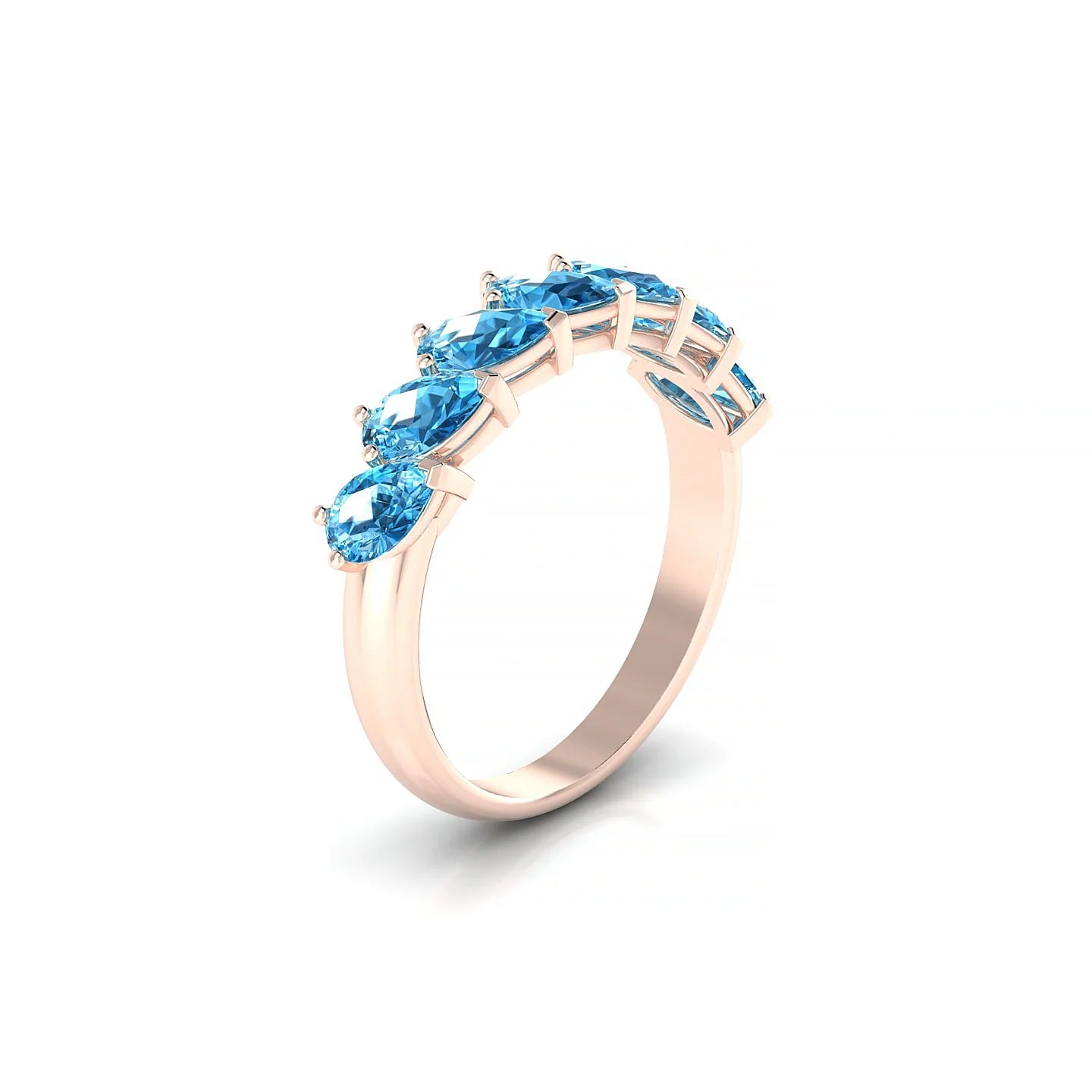 Rain | 18k Rose Gold 5 x 3 mm Pear Topaz Ring