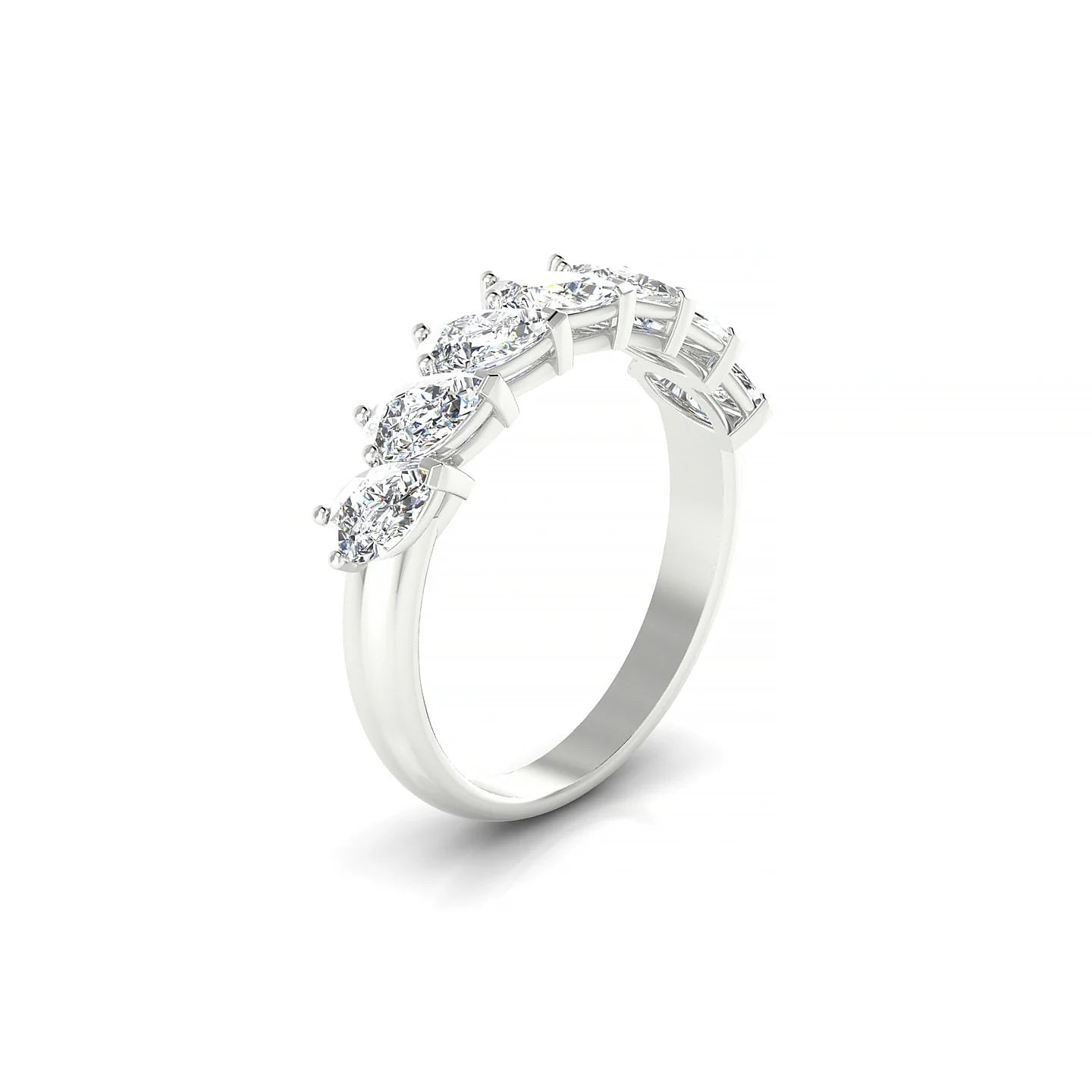 Rain | 18k White Gold 5 x 3 mm Pear Diamond Ring