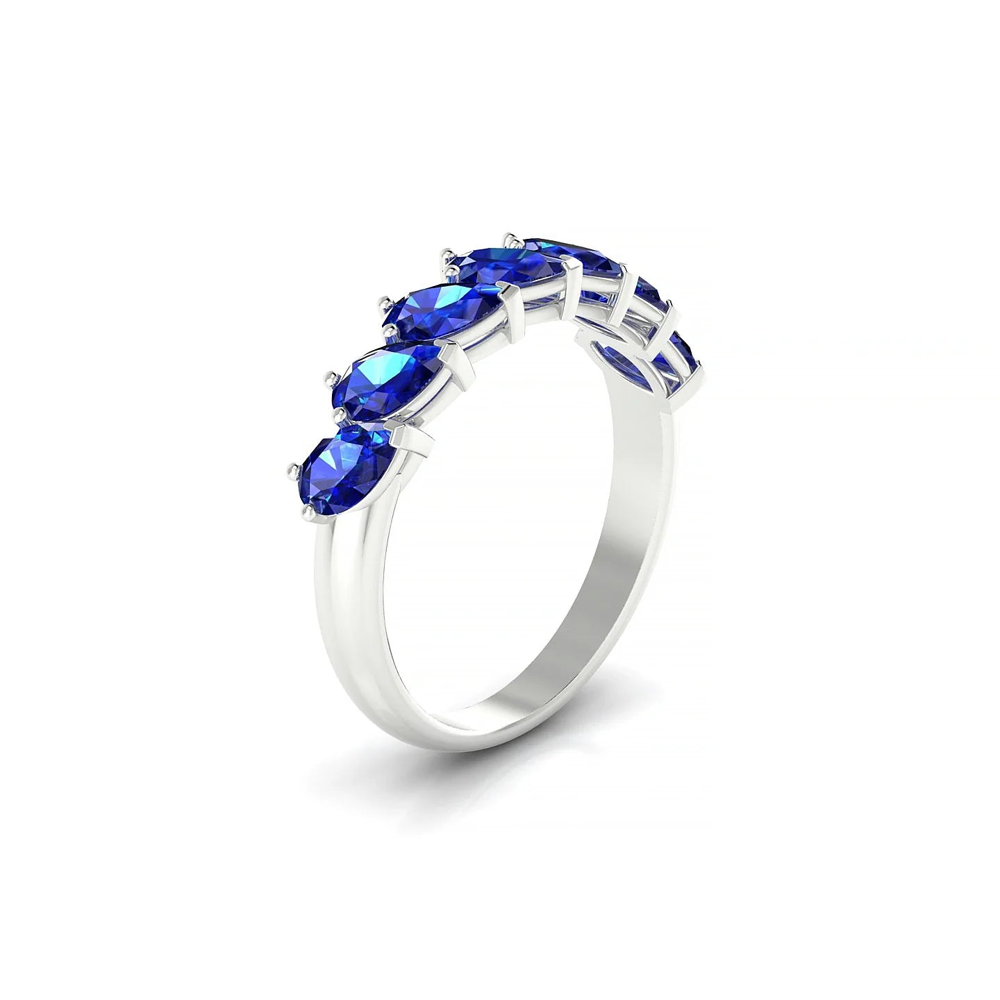 Rain | 18k White Gold 5 x 3 mm Pear Sapphire Ring