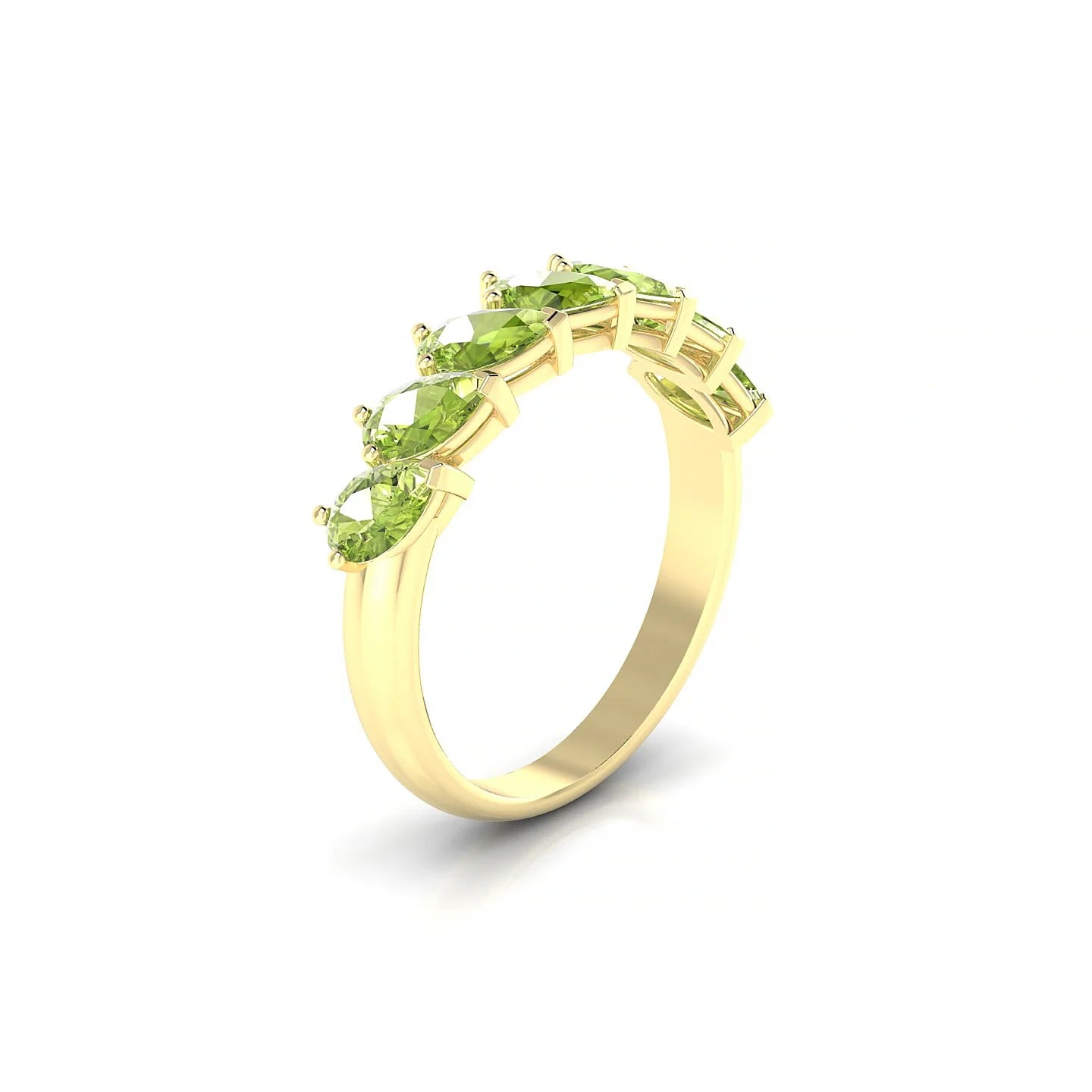 Rain | 18k Yellow Gold 5 x 3 mm Pear Peridot Ring