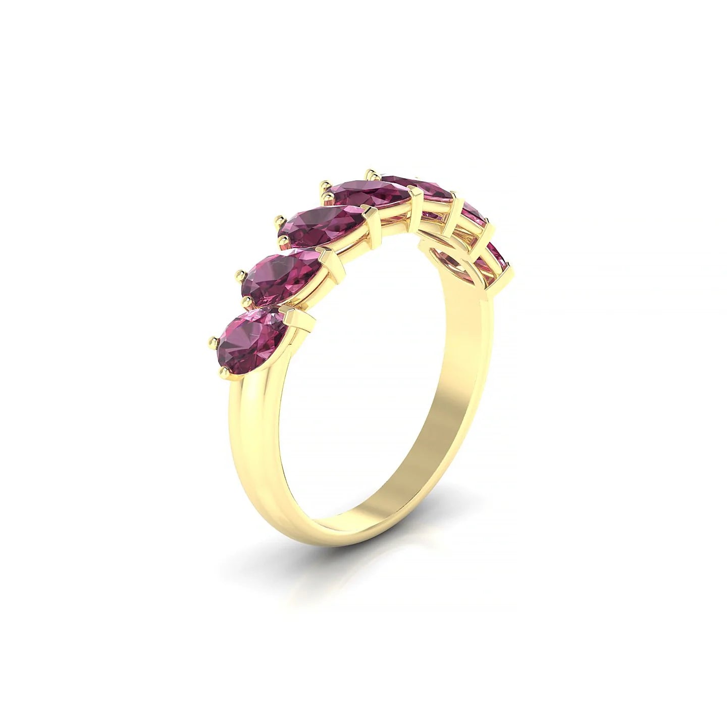 Rain | 18k Yellow Gold 5 x 3 mm Pear Rhodolite Ring
