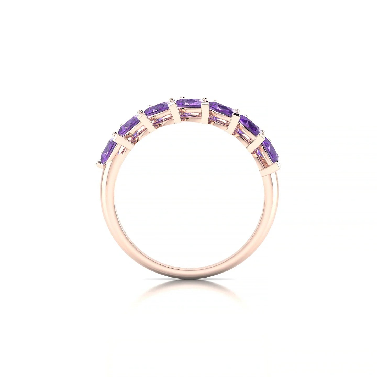 Rain | 18k Rose Gold 5 x 3 mm Pear Amethyst Ring