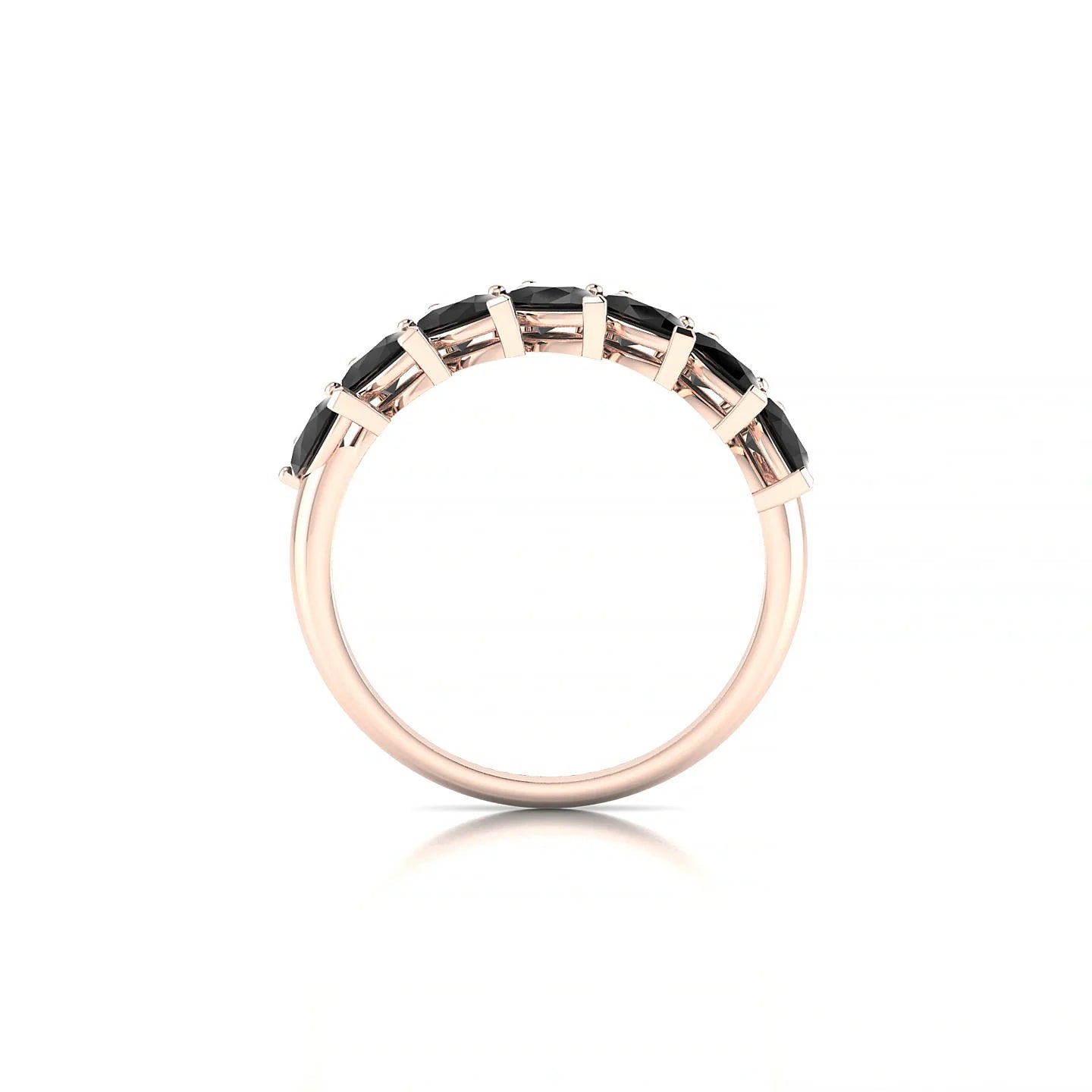 Rain | 18k Rose Gold 5 x 3 mm Pear Black Diamond Ring