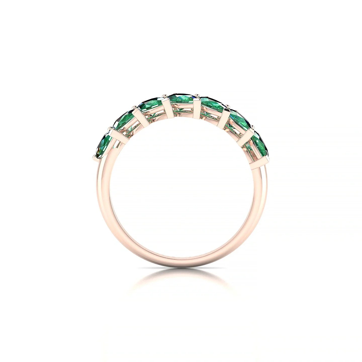 Rain | 18k Rose Gold 5 x 3 mm Pear Emerald Ring